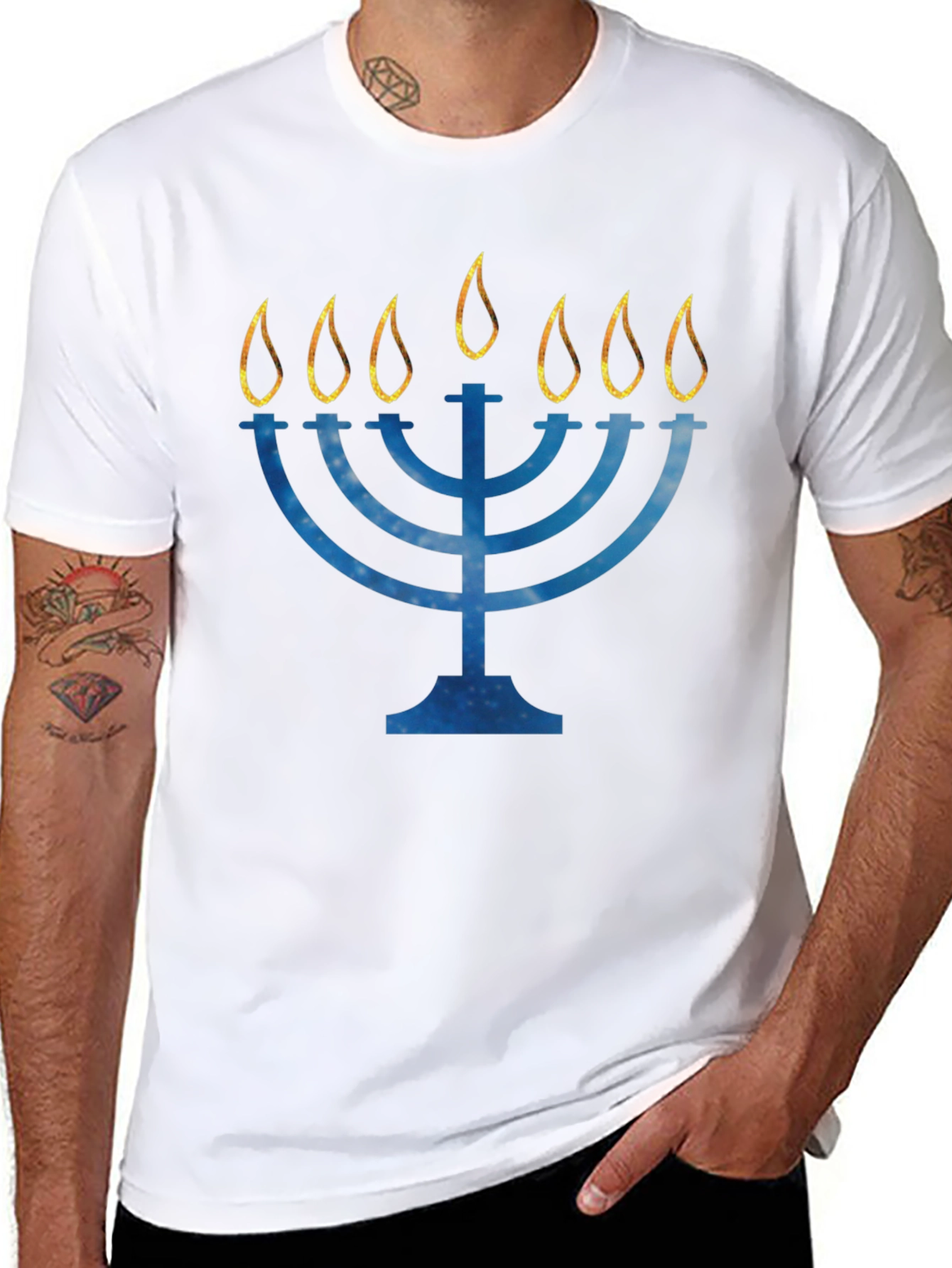 Hanukkah Menorah Graphic Tee