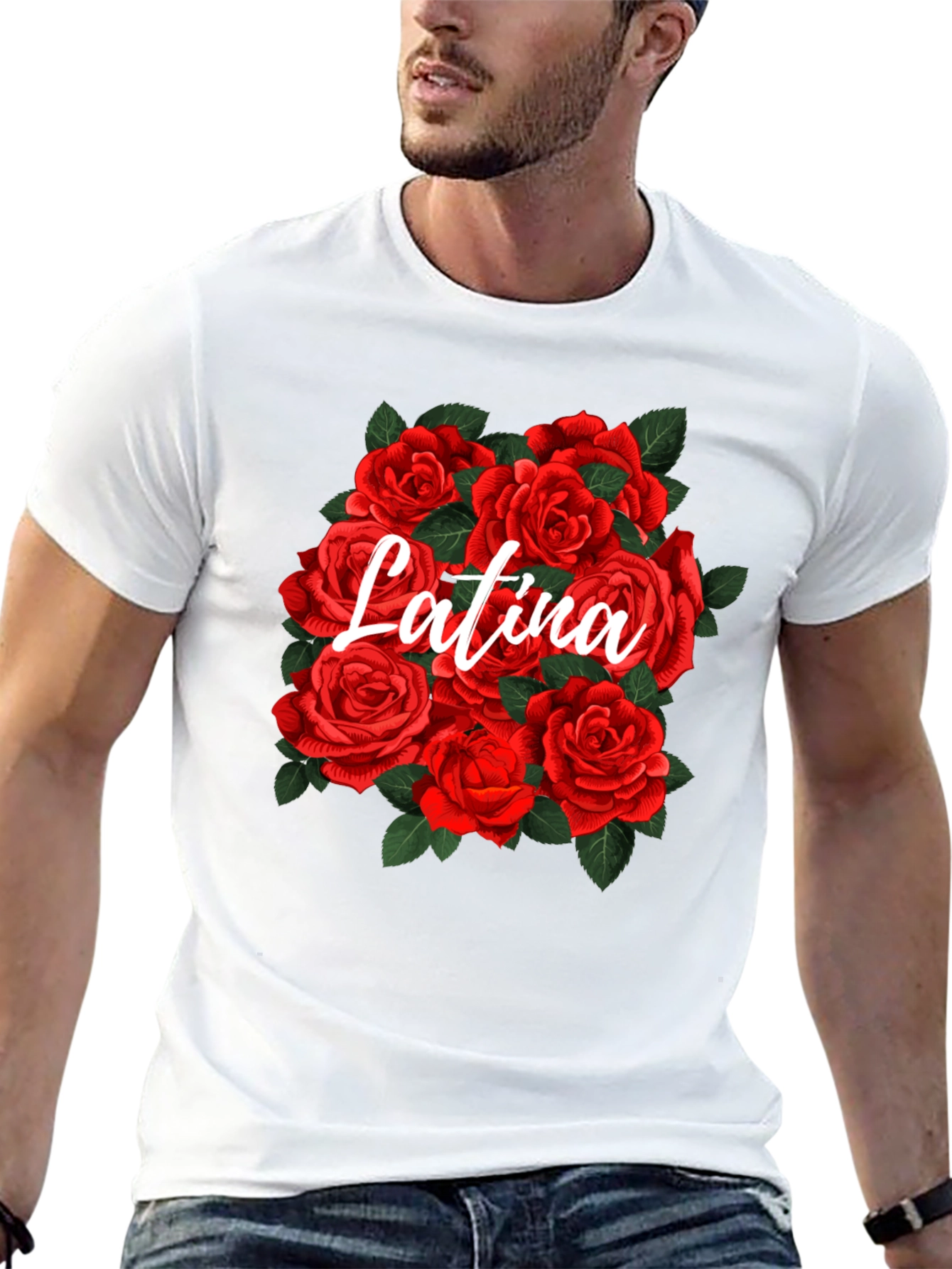 Latina Roses Graphic T-Shirt - Floral Pride Tee