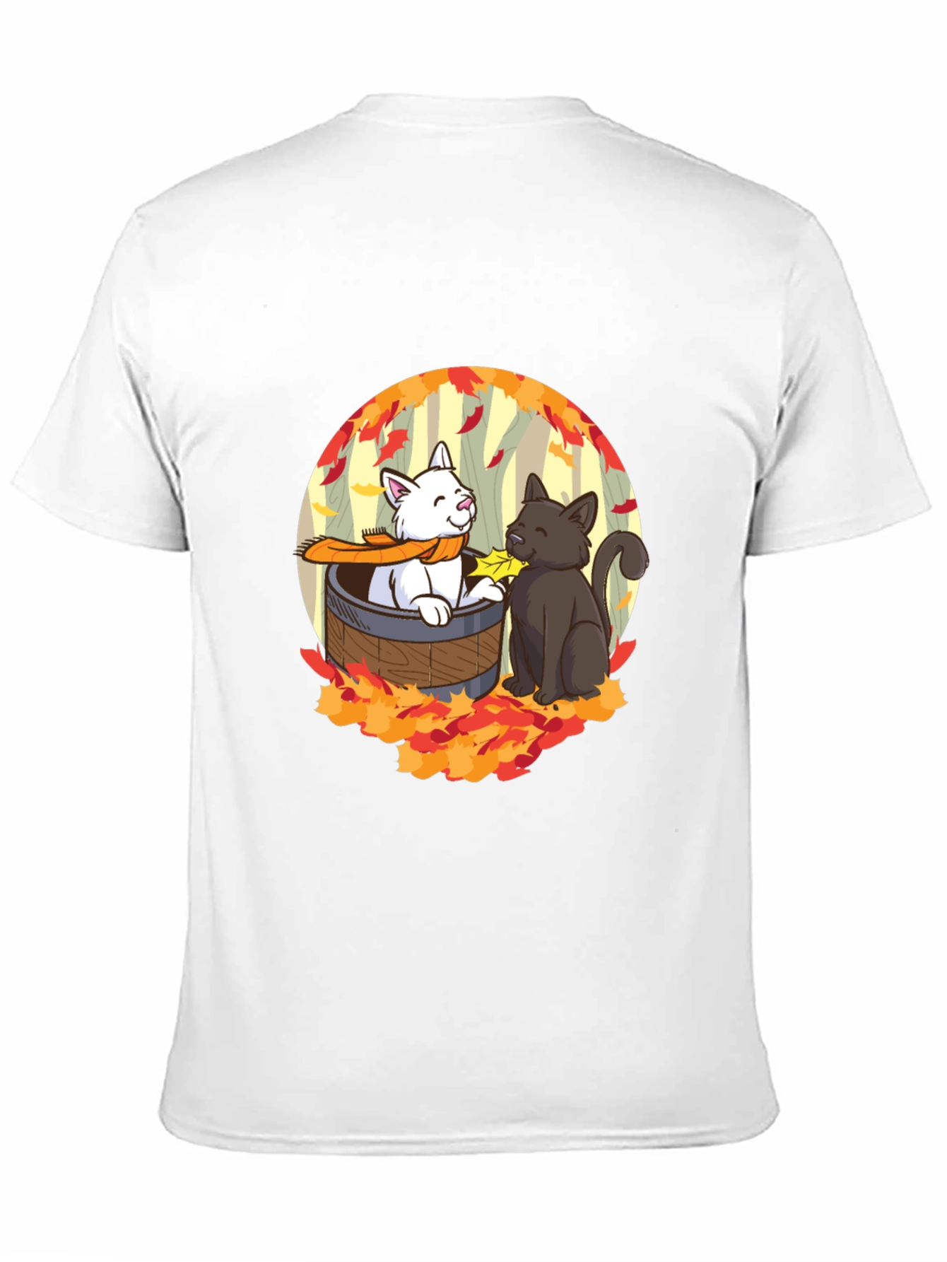 Autumn Cats T-Shirt - Cute Fall Design