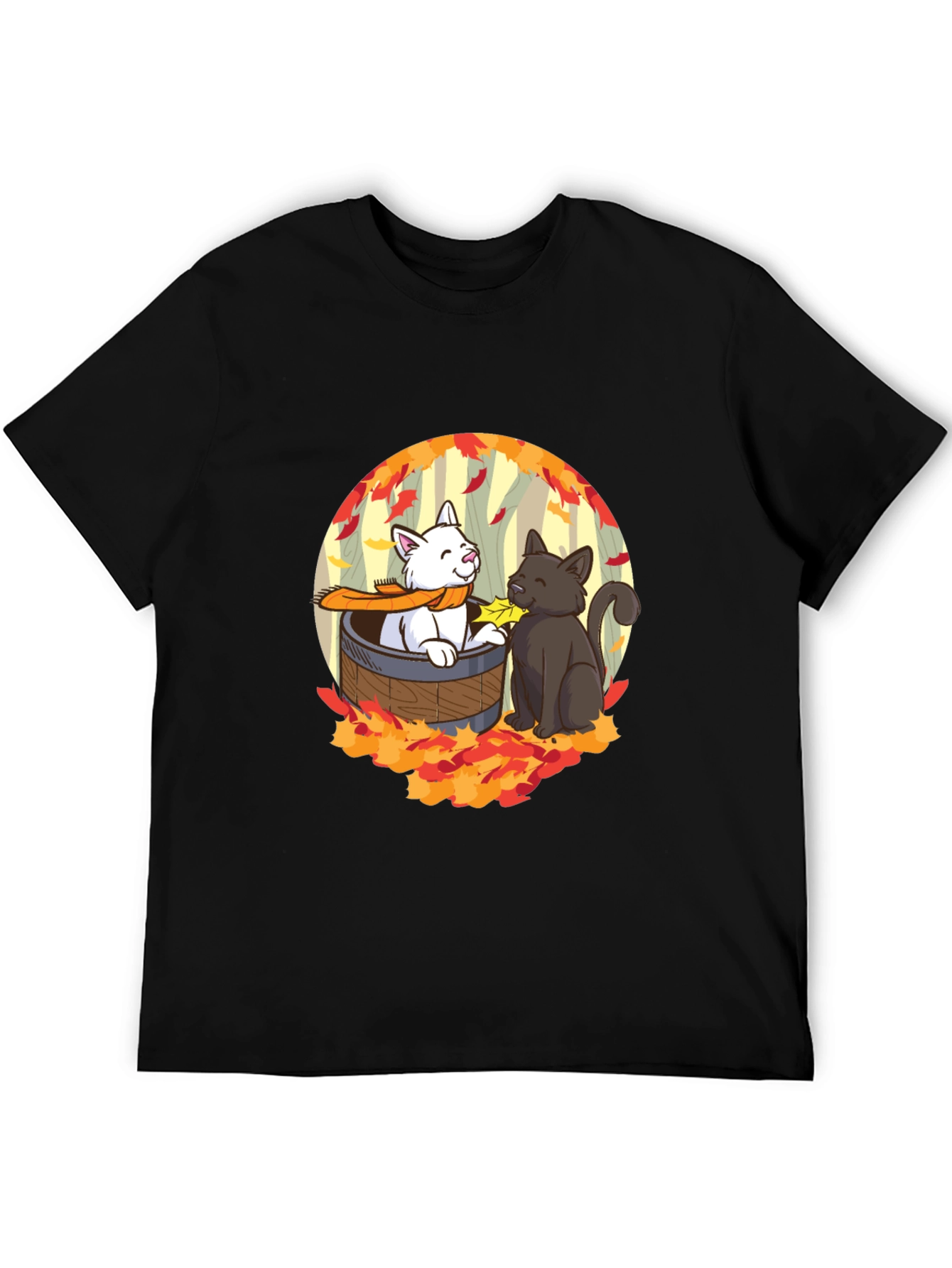 Autumn Cats T-Shirt - Cute Fall Design
