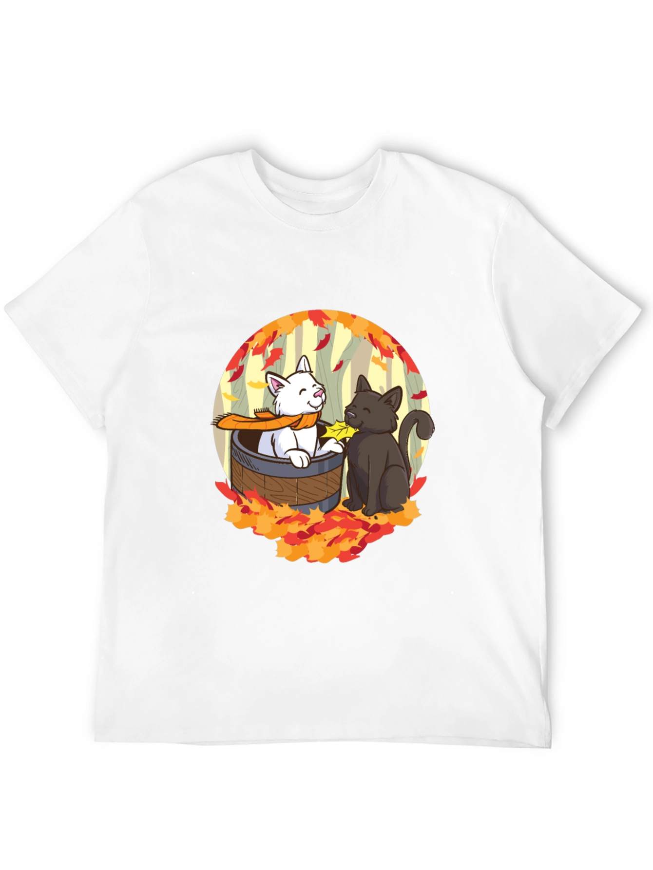 Autumn Cats T-Shirt - Cute Fall Design