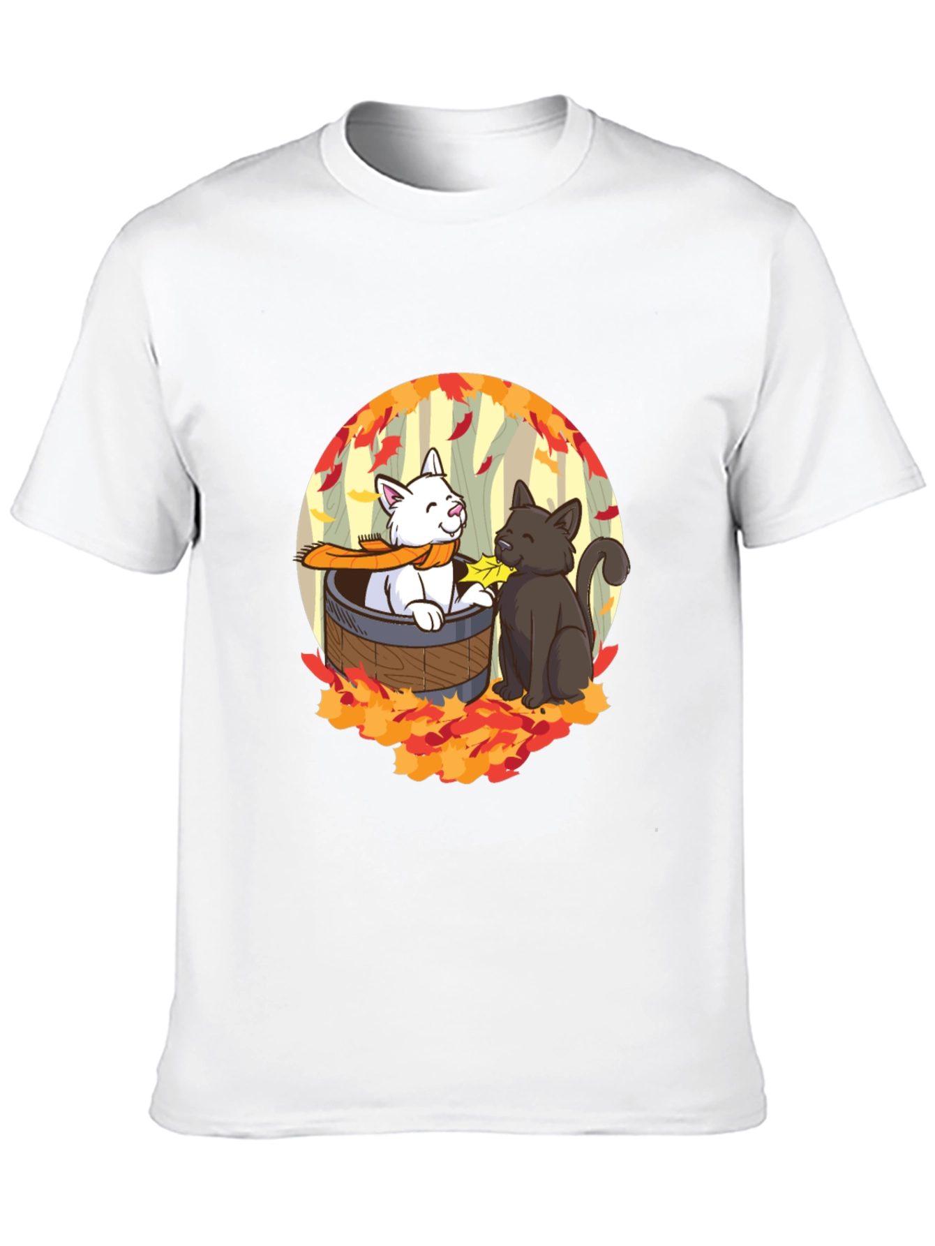 Autumn Cats T-Shirt - Cute Fall Design