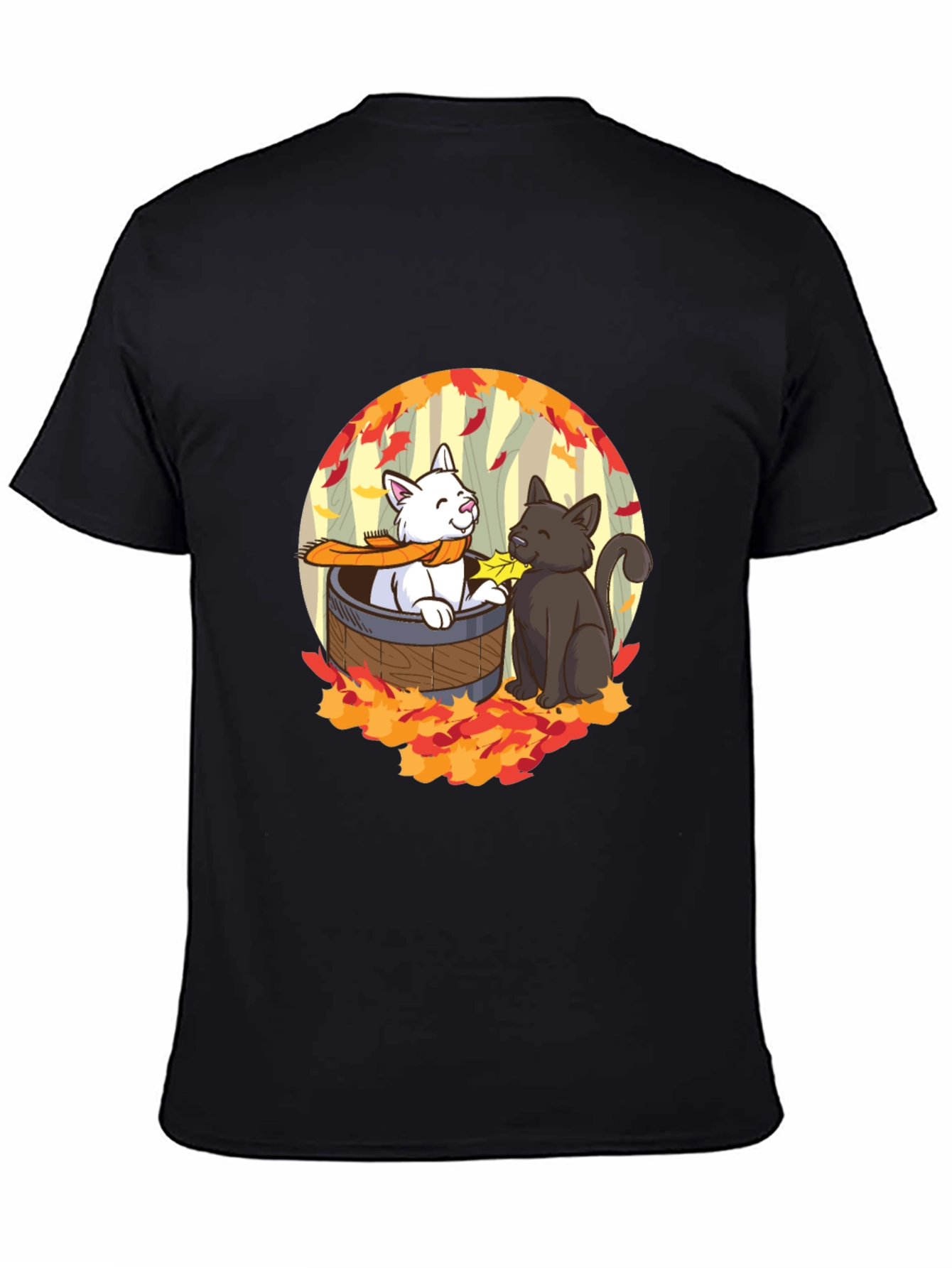 Autumn Cats T-Shirt - Cute Fall Design