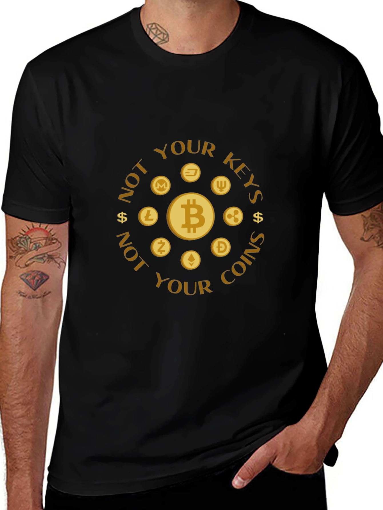 Not Your Keys Not Your Coins Crypto T-Shirt