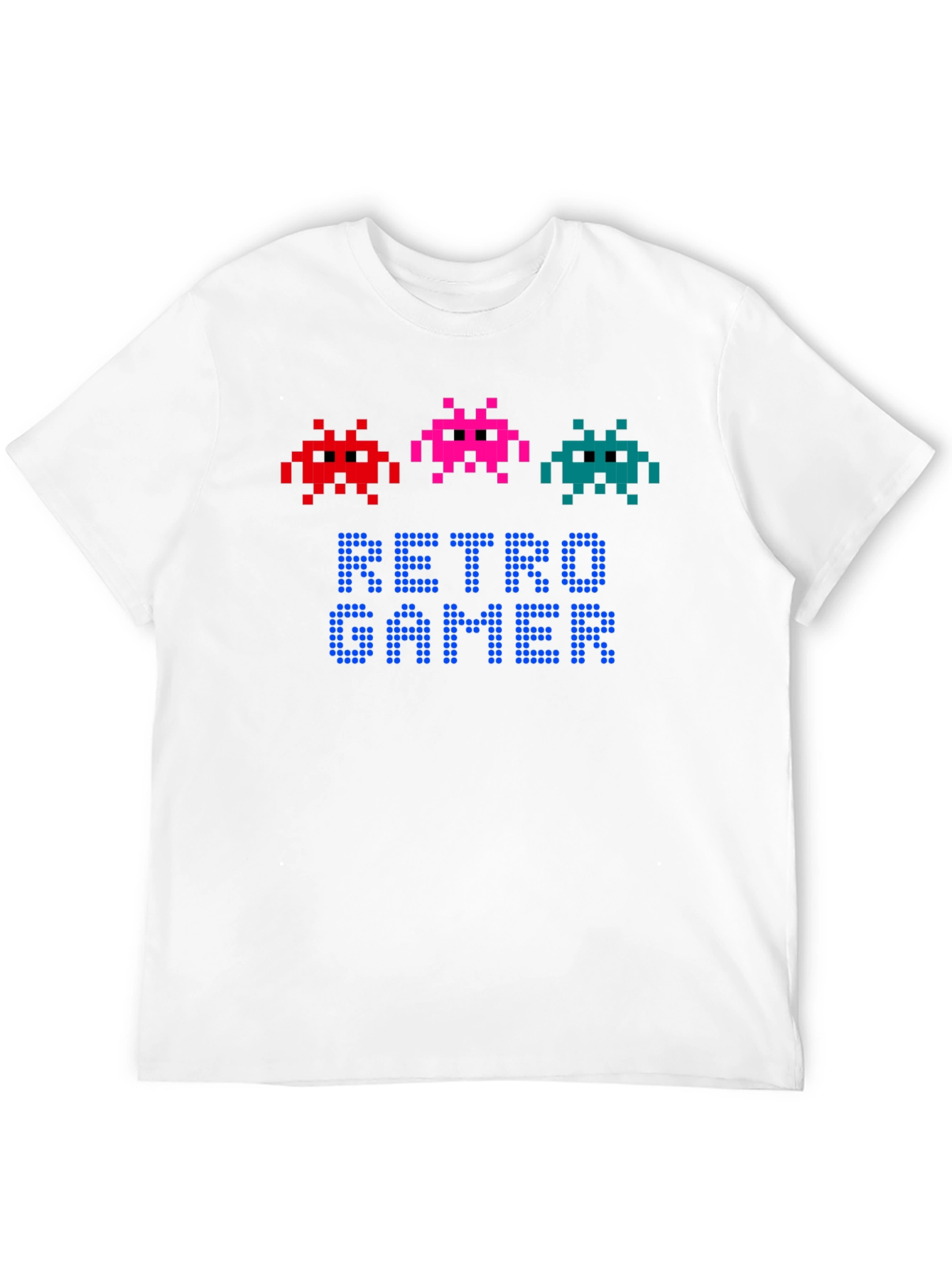 Retro Gamer T-Shirt - Pixel Art Alien Design