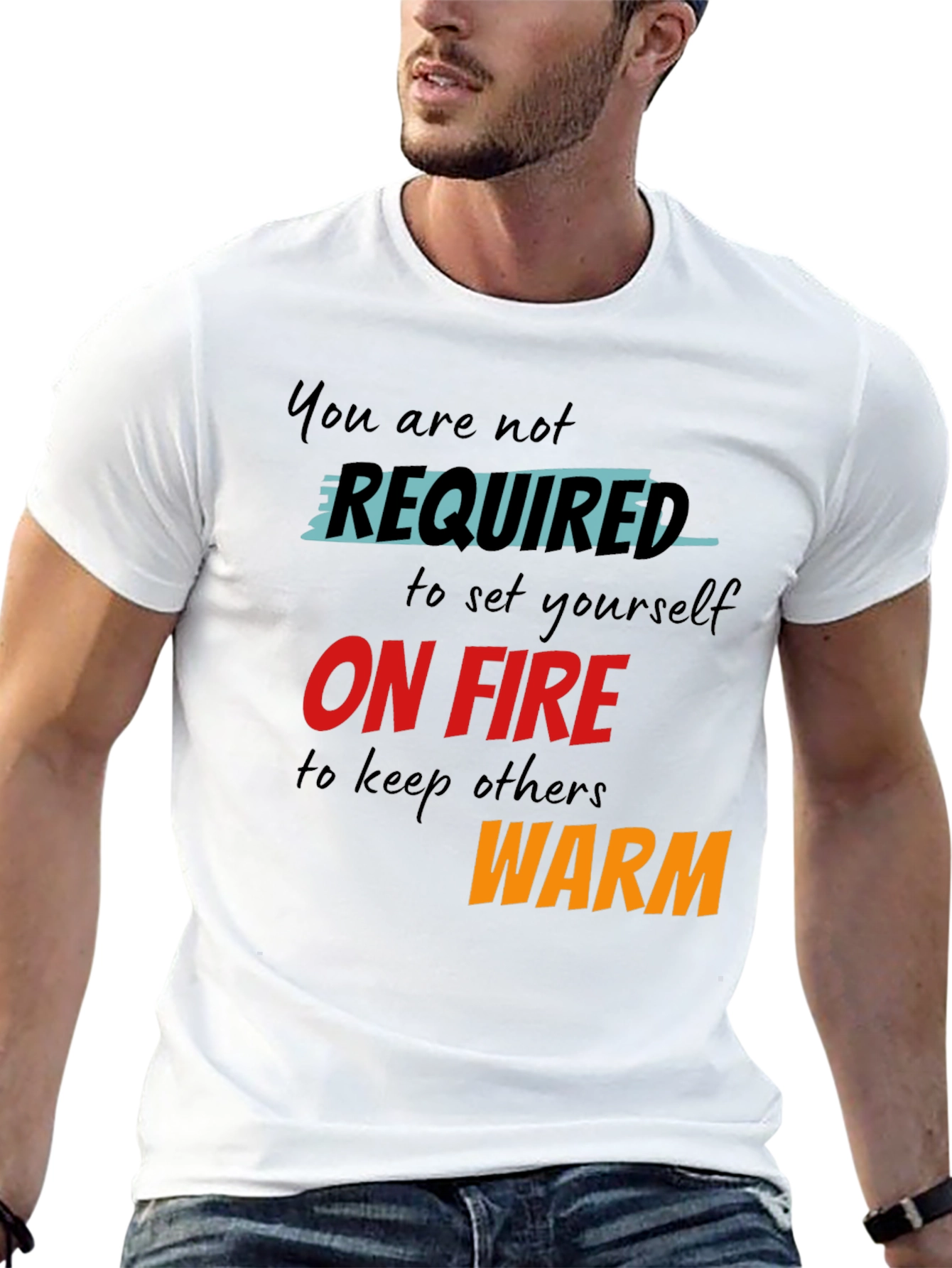 Inspirational Graphic Tee - You Are Not Required