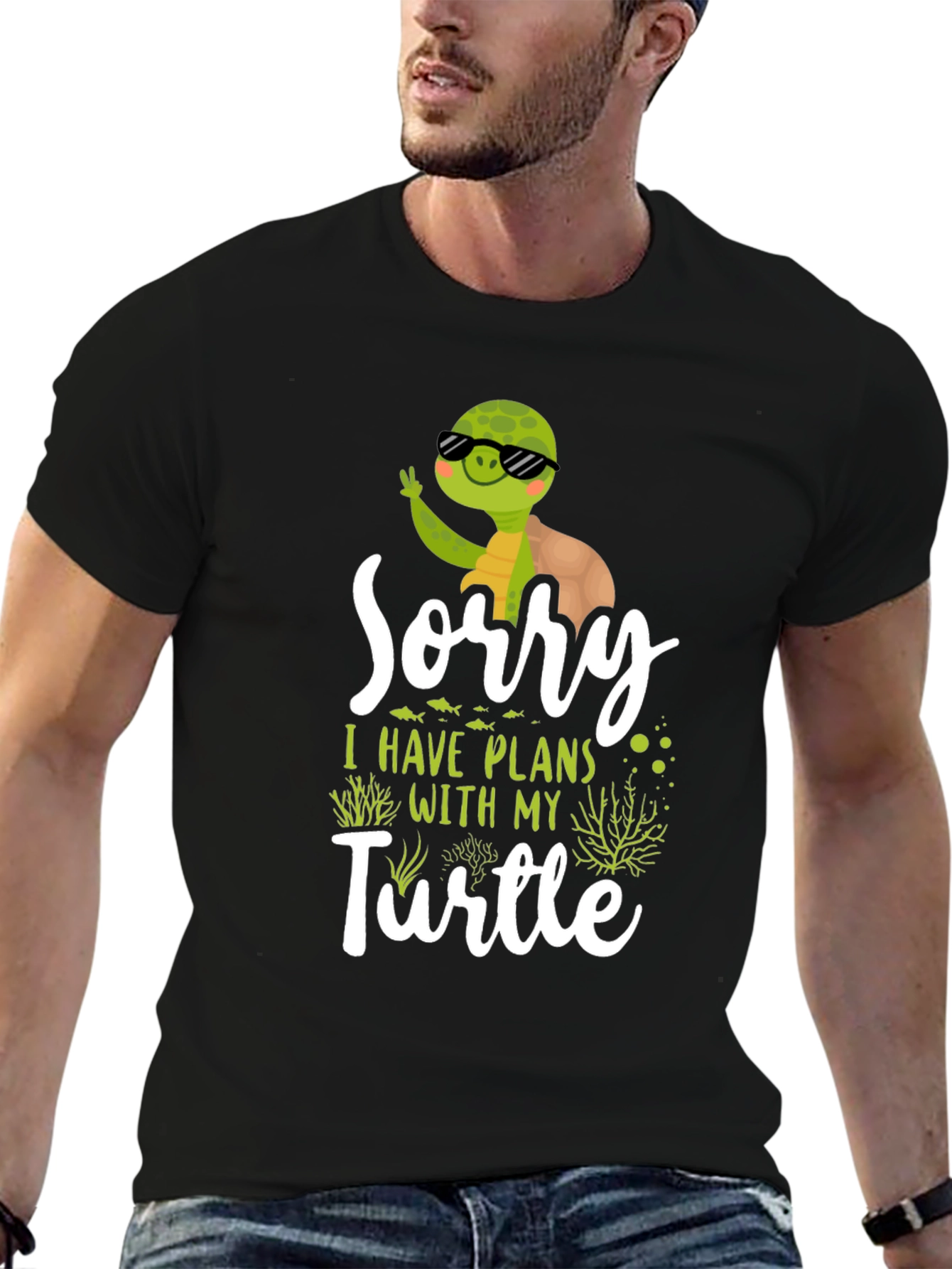 Funny Turtle Plans Graphic T-Shirt