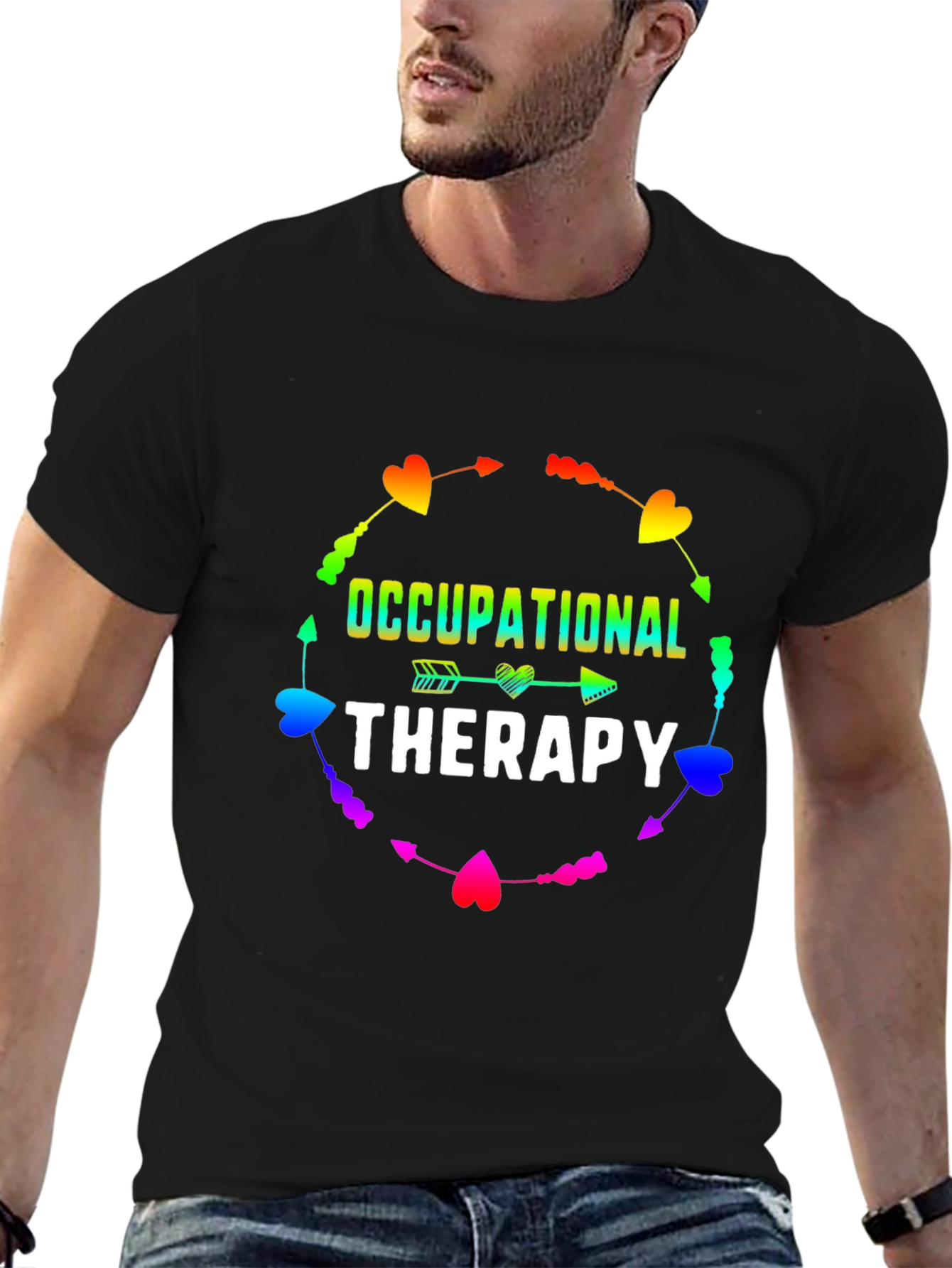 Occupational Therapy Rainbow Heart Arrow T-Shirt