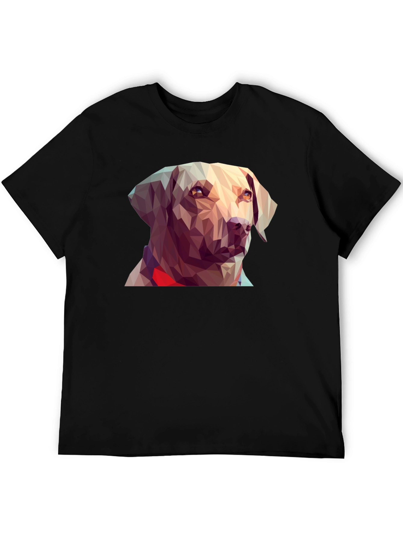 Geometric Dog Graphic Tee - Black T-Shirt