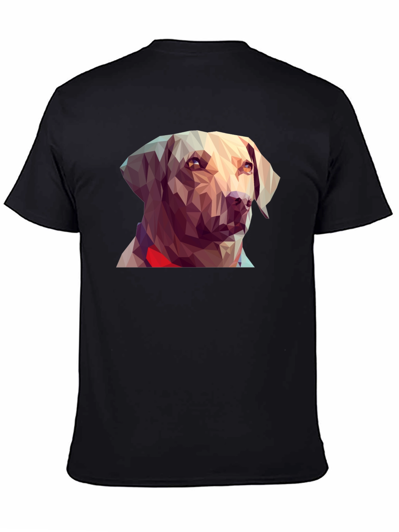 Geometric Dog Graphic Tee - Black T-Shirt