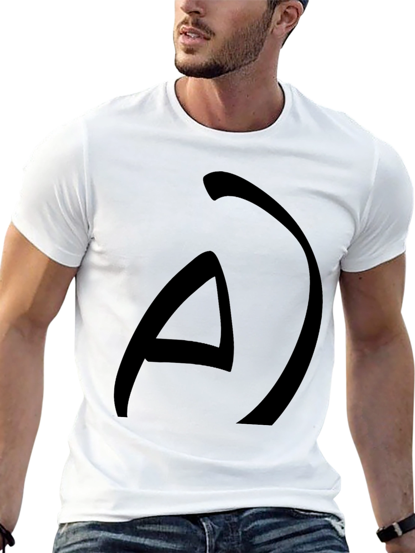 Abstract Graphic Black T-Shirt