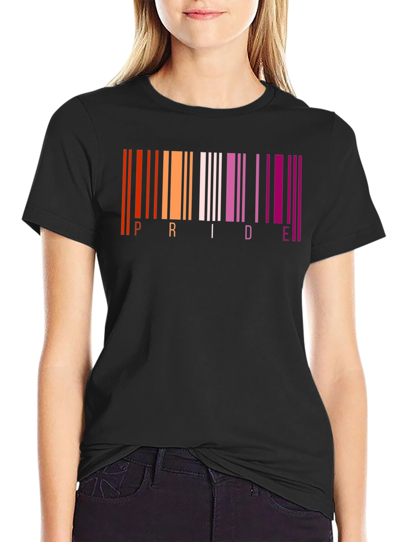 Lesbian Pride Barcode T-Shirt - LGBTQ+ Pride Month