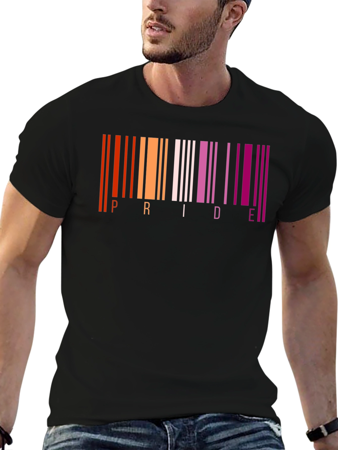 Lesbian Pride Barcode T-Shirt - LGBTQ+ Pride Month