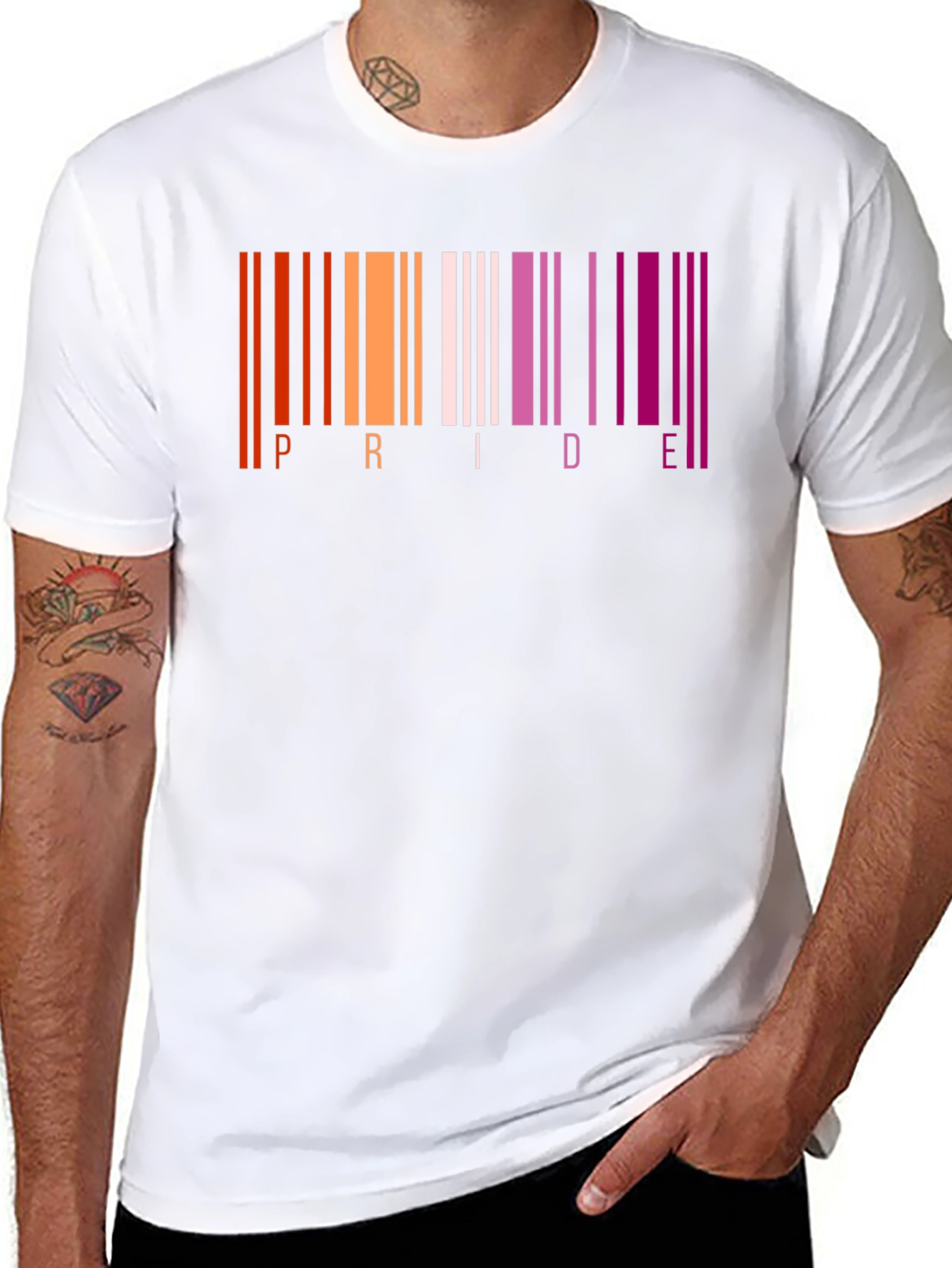 Lesbian Pride Barcode T-Shirt - LGBTQ+ Pride Month