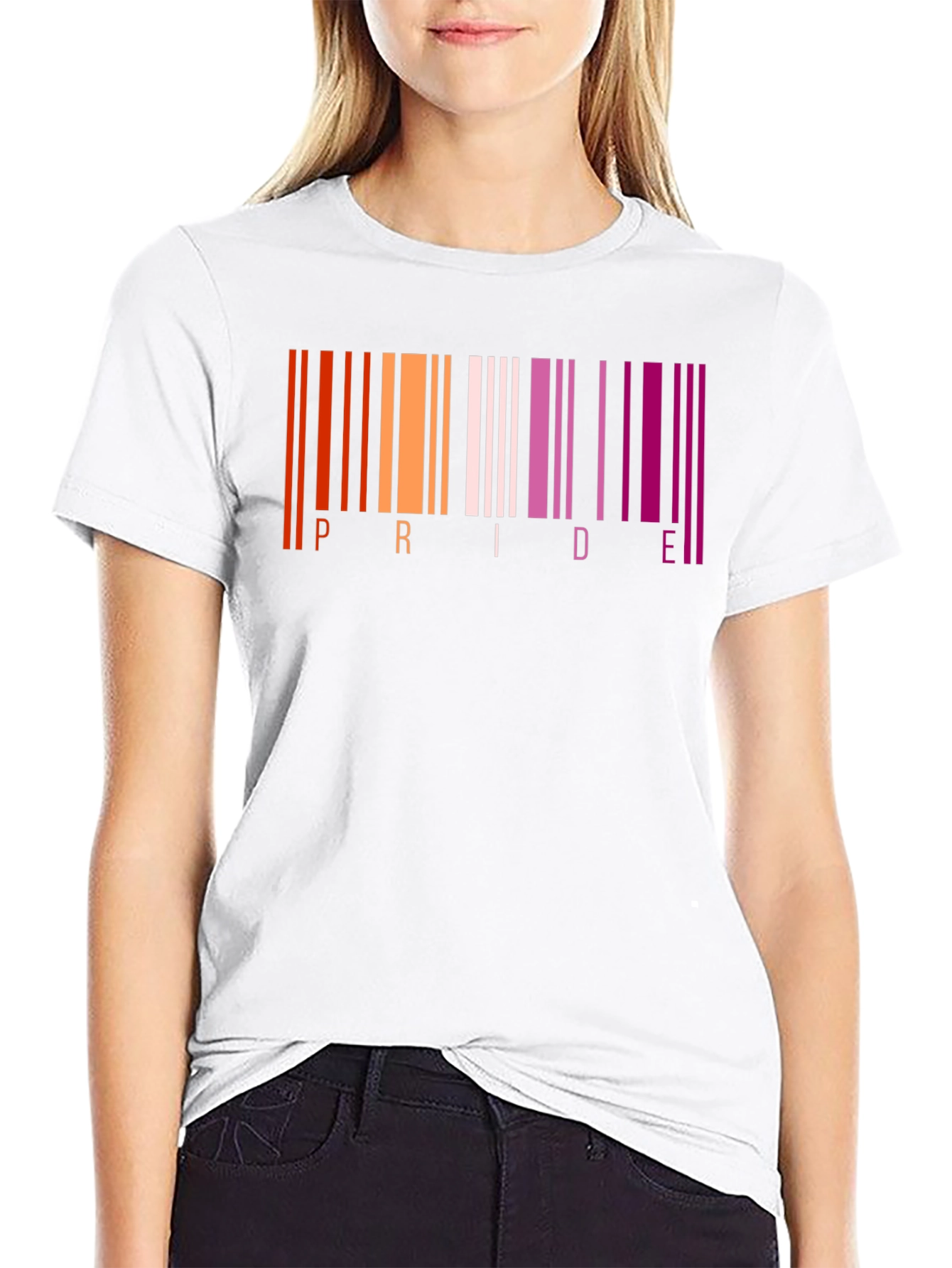 Lesbian Pride Barcode T-Shirt - LGBTQ+ Pride Month