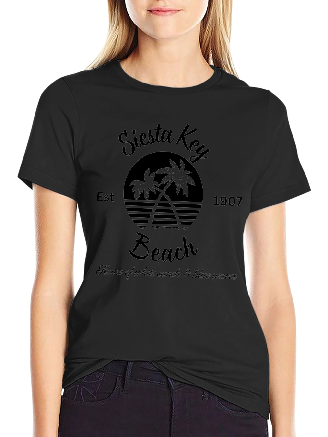 Siesta Key Beach Graphic Tee - Retro Style
