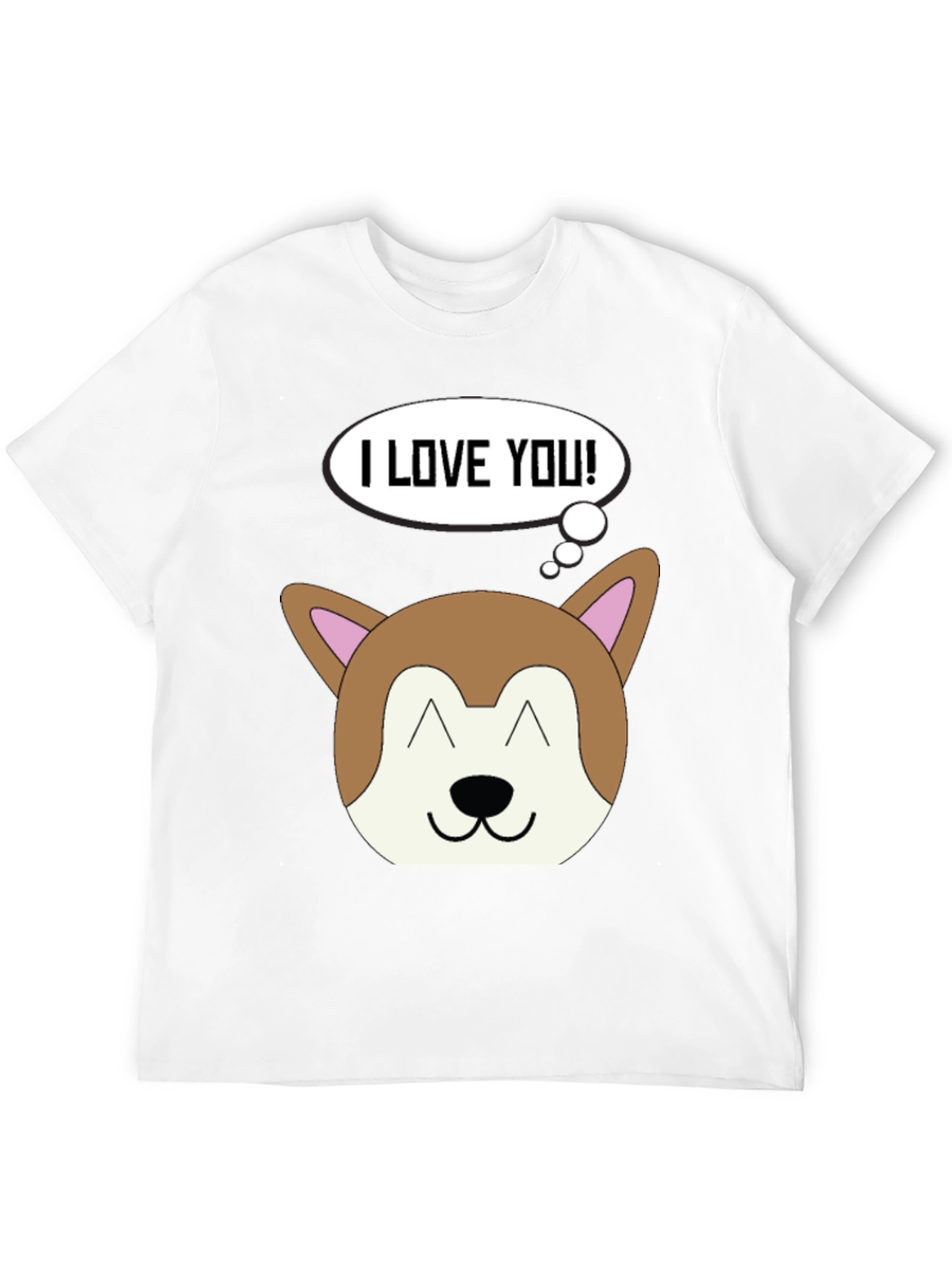 I Love You Dog Graphic Black T-Shirt