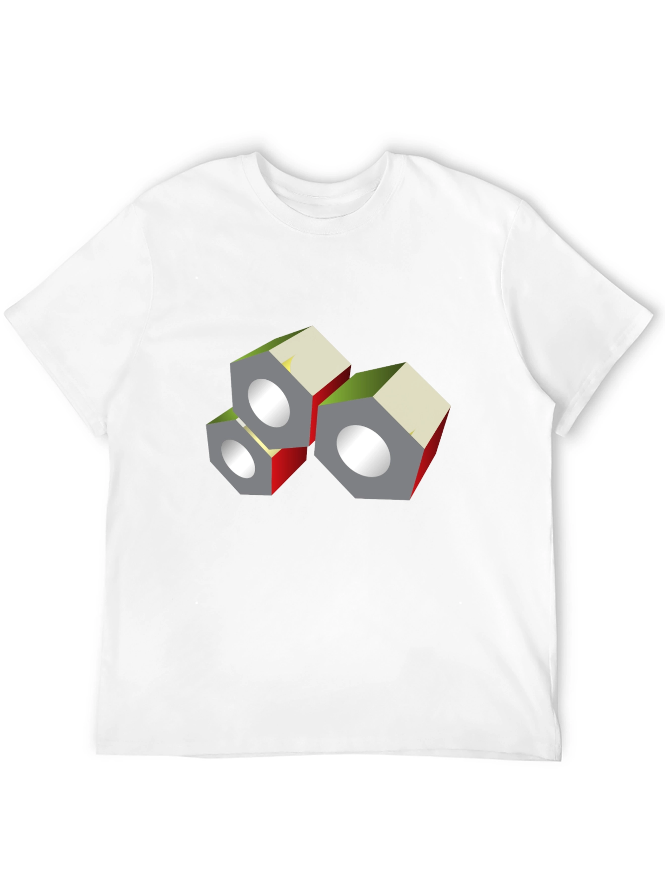 Abstract Nuts Graphic Black T-Shirt