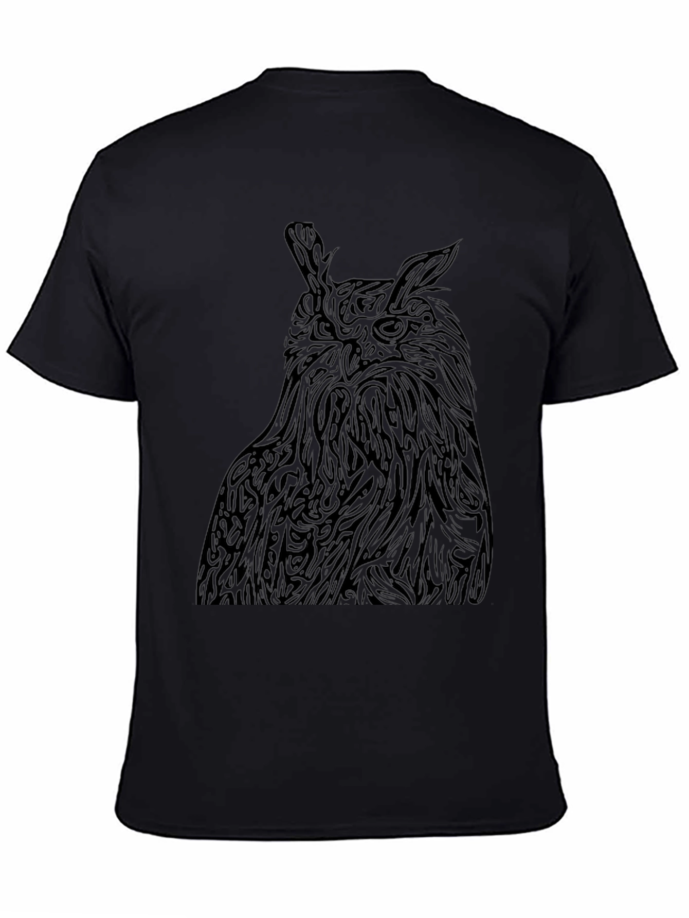 Owl Graphic Black Tee