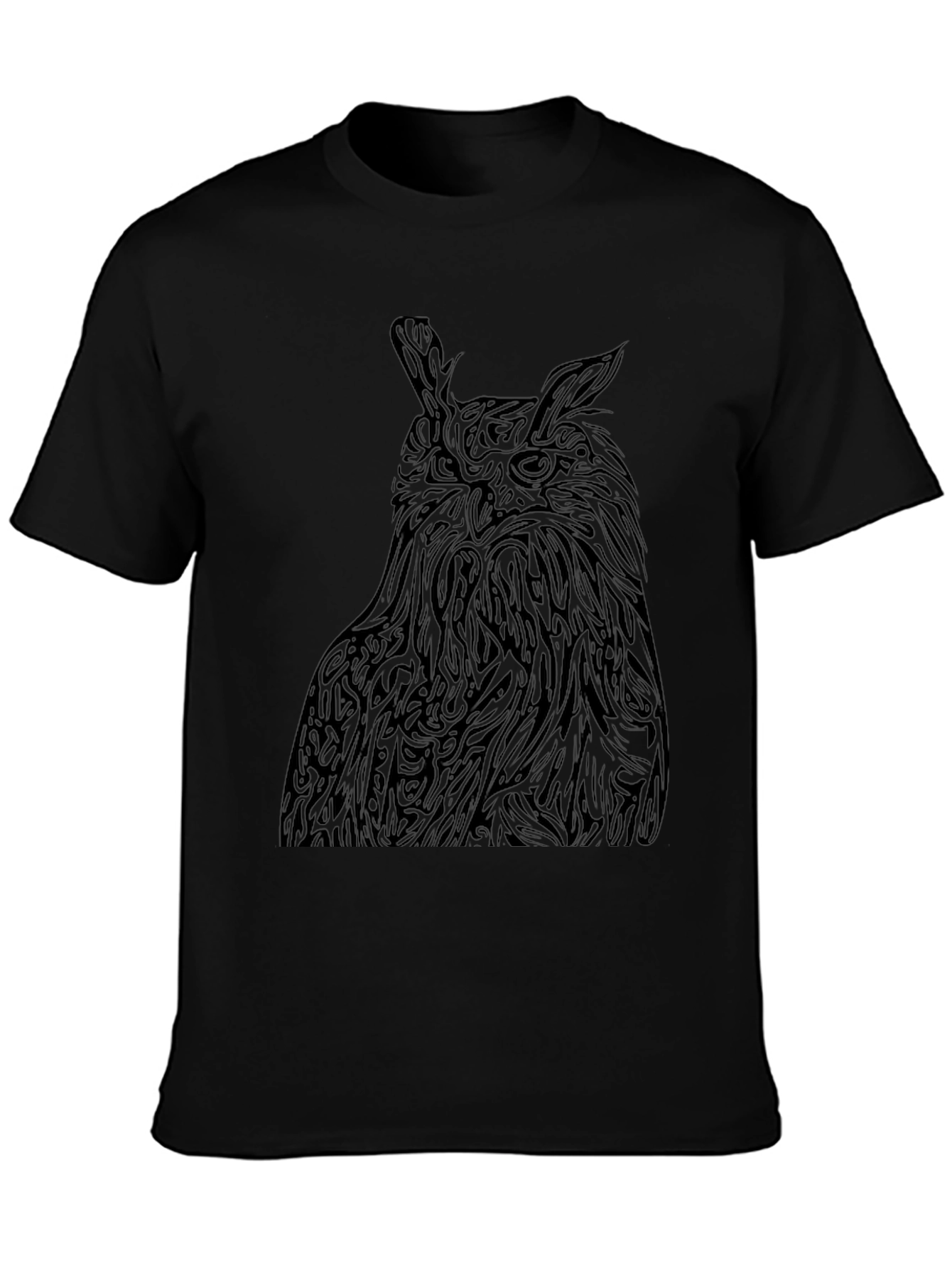 Owl Graphic Black Tee