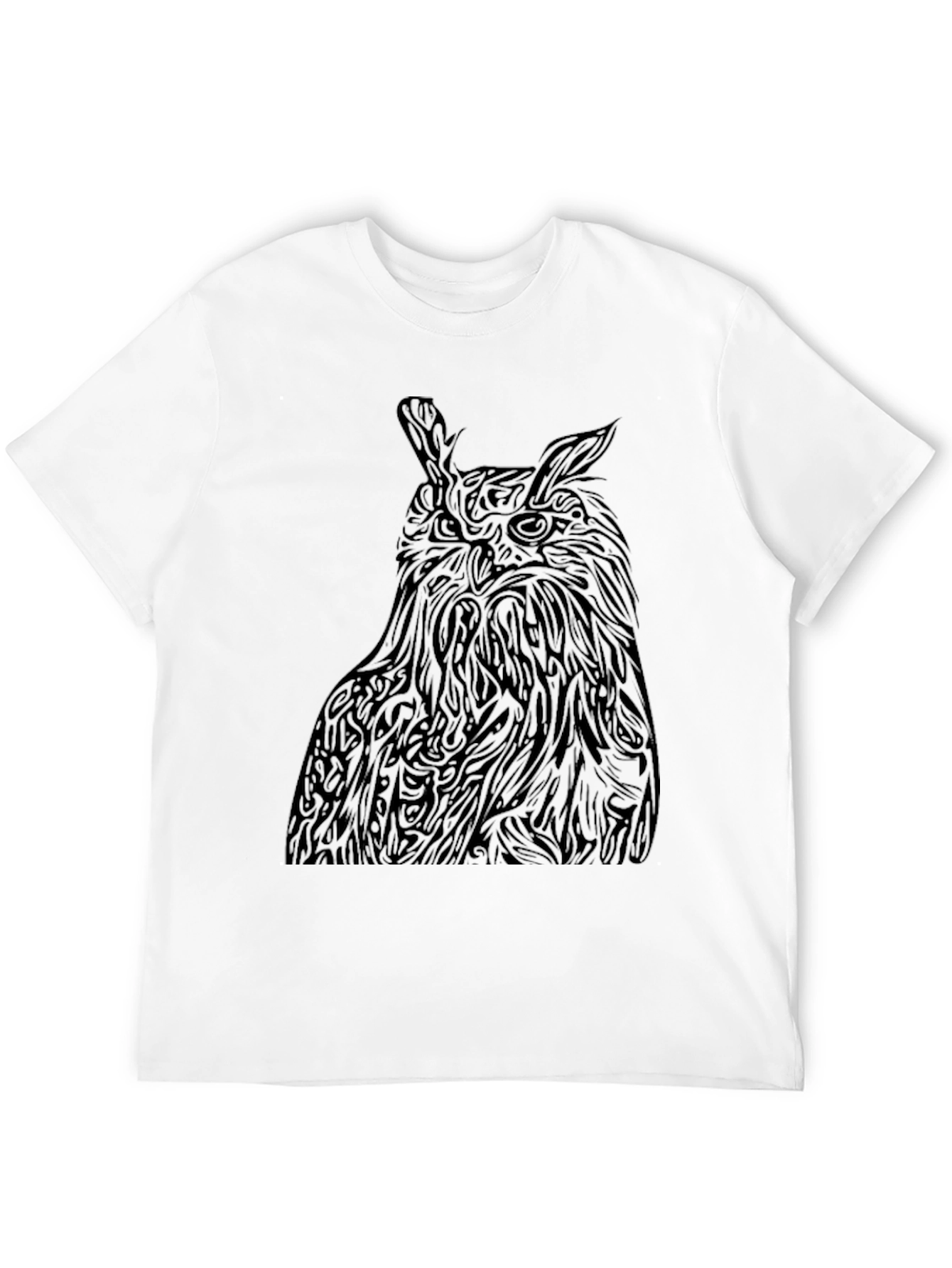 Owl Graphic Black Tee