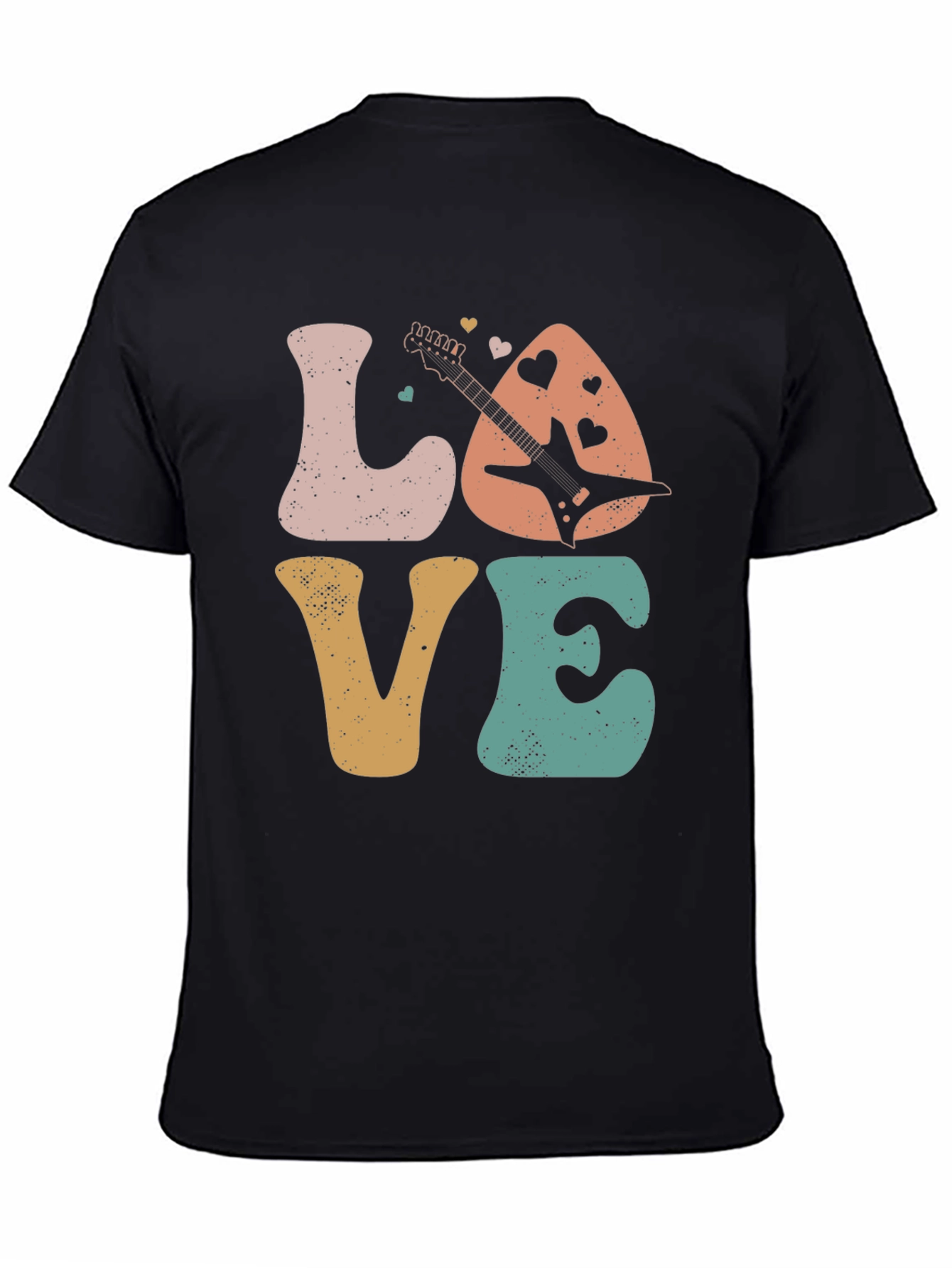 Retro Rock n Roll Guitar Love T-Shirt