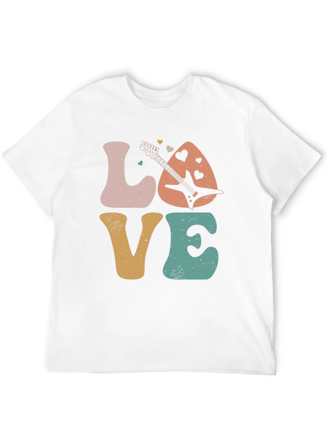 Retro Rock n Roll Guitar Love T-Shirt
