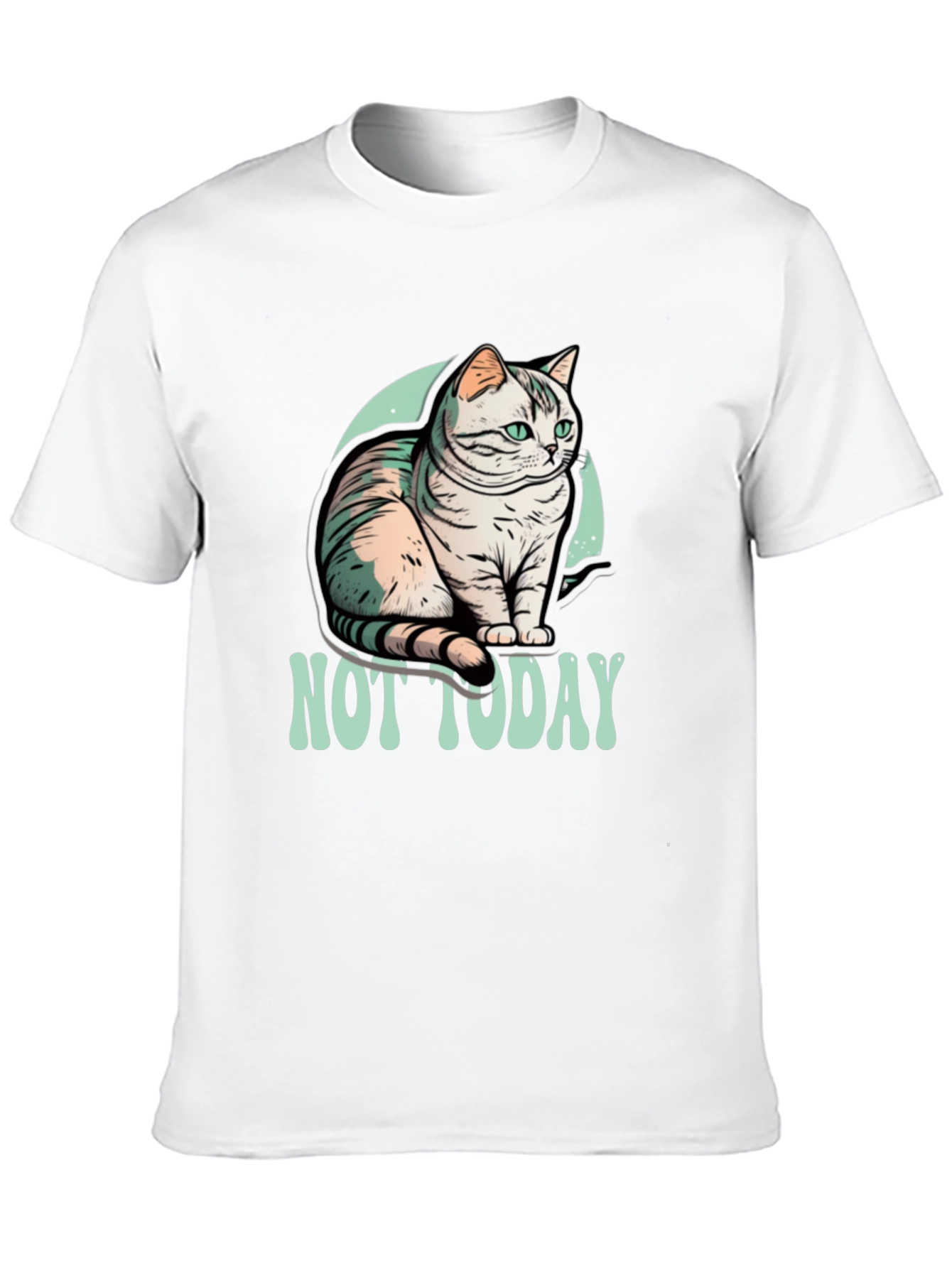Not Today Cat Graphic T-Shirt