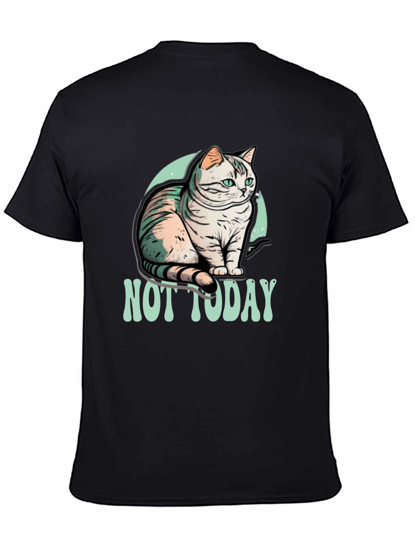 Not Today Cat Graphic T-Shirt