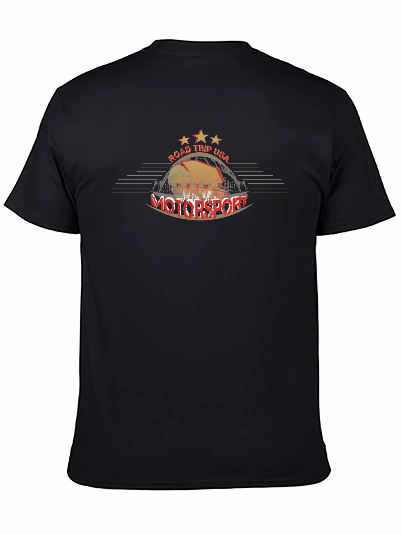 Road Trip USA Motorsport Black Graphic Tee
