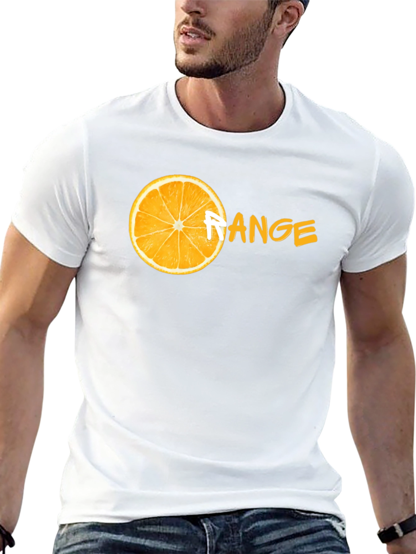 Orange Range Black T-Shirt - Fruit Graphic Tee