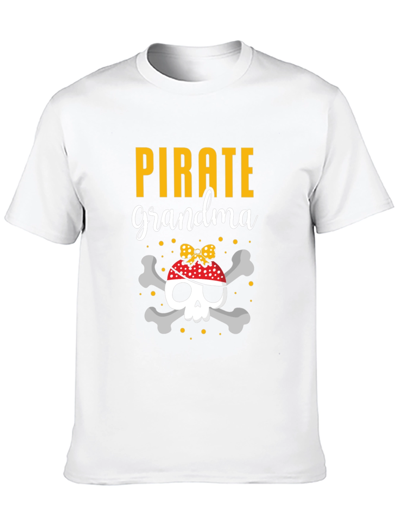 Pirate Grandma Skull T-Shirt - Novelty Tee