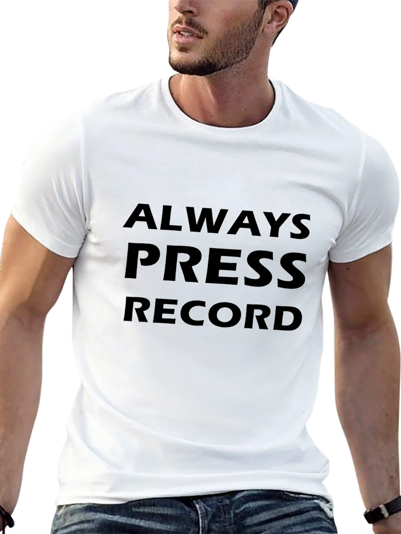 Always Press Record Black T-Shirt