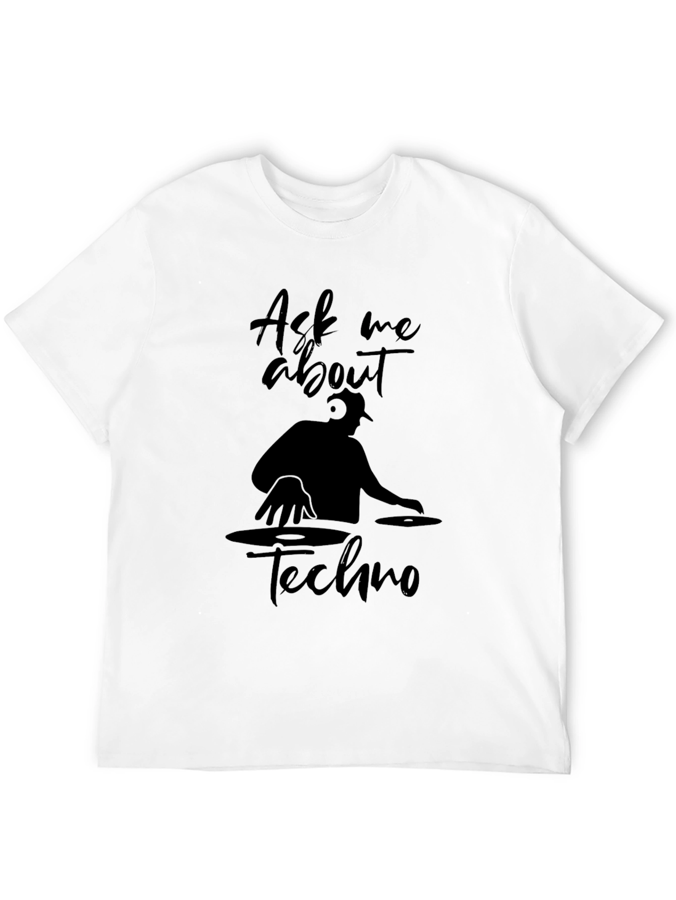 Ask Me About Techno Black T-Shirt