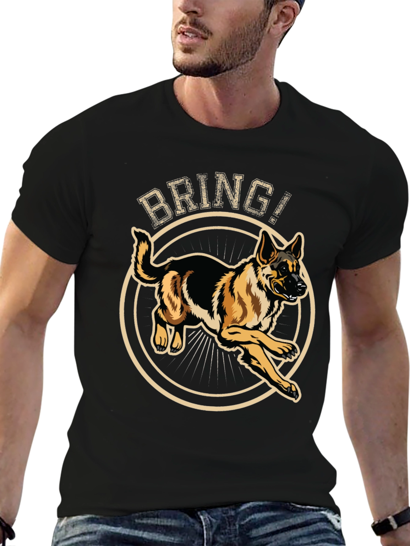 German Shepherd Bring T-Shirt - Dog Lover Tee