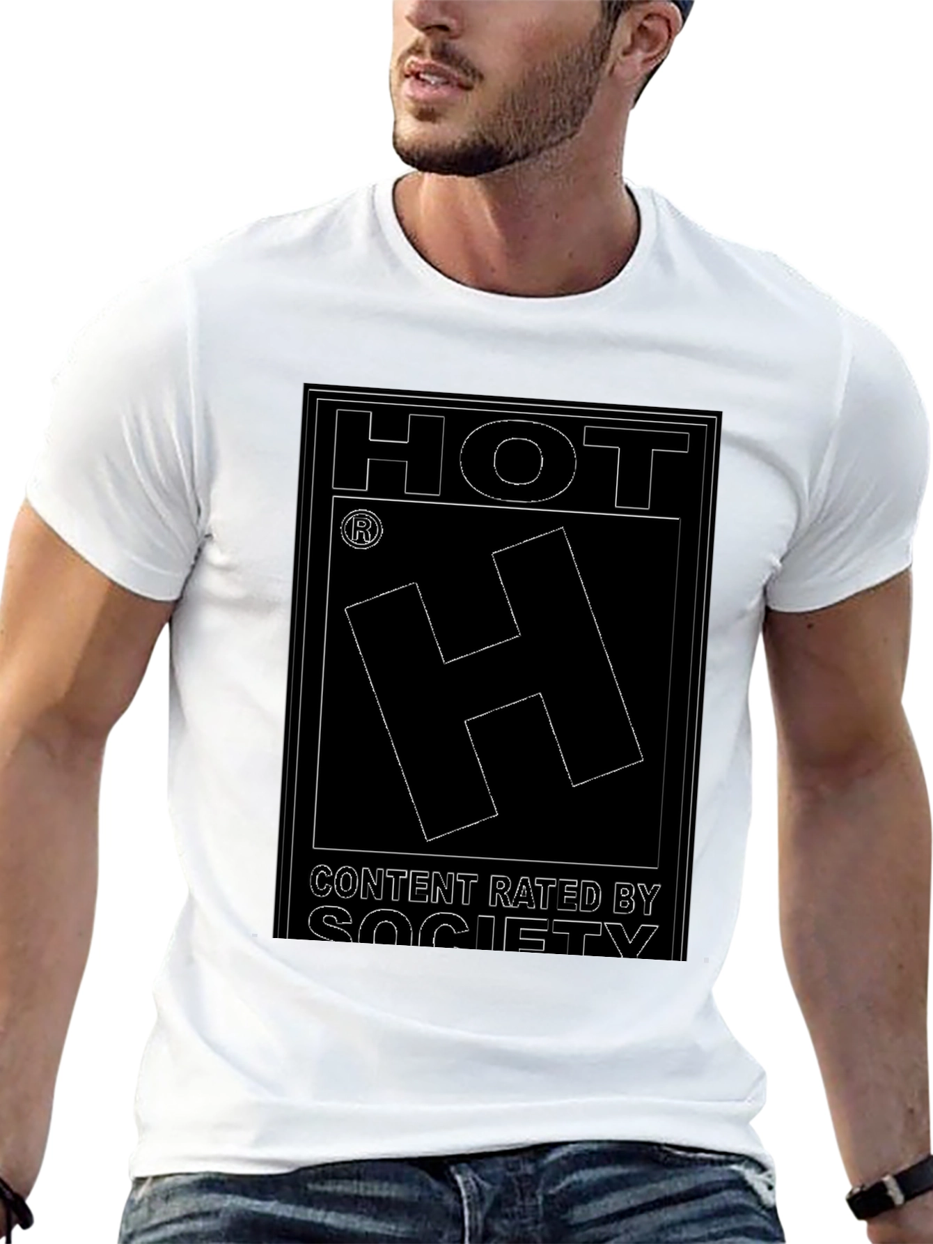 HOT Content Rated By Society Mens T-Shirt