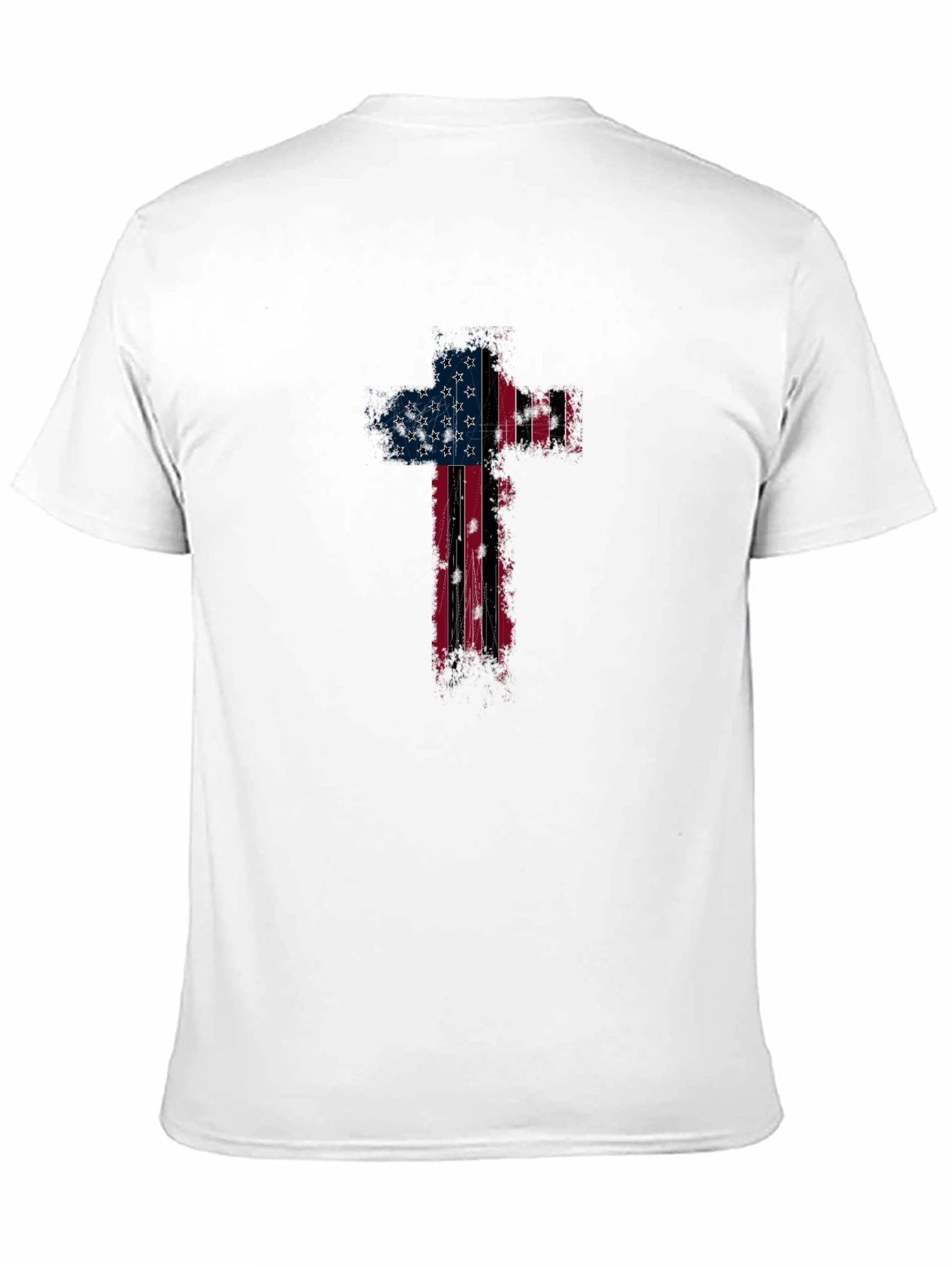American Flag Cross Graphic T-Shirt