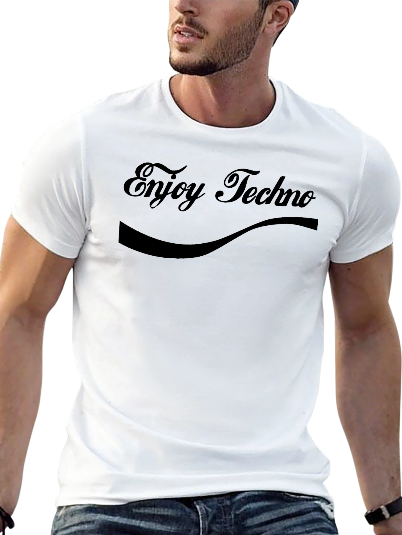 Enjoy Techno Black T-Shirt - Music Lover Tee
