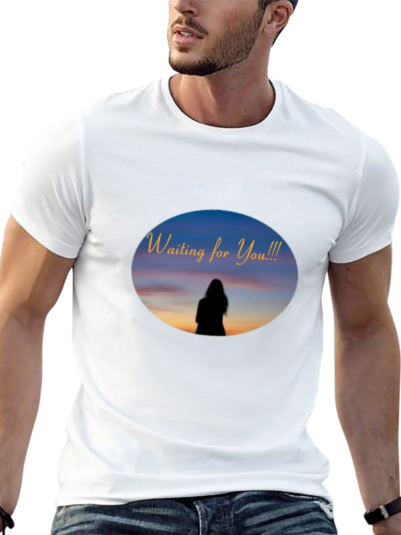 Waiting for You T-Shirt - Unique Sunset Design