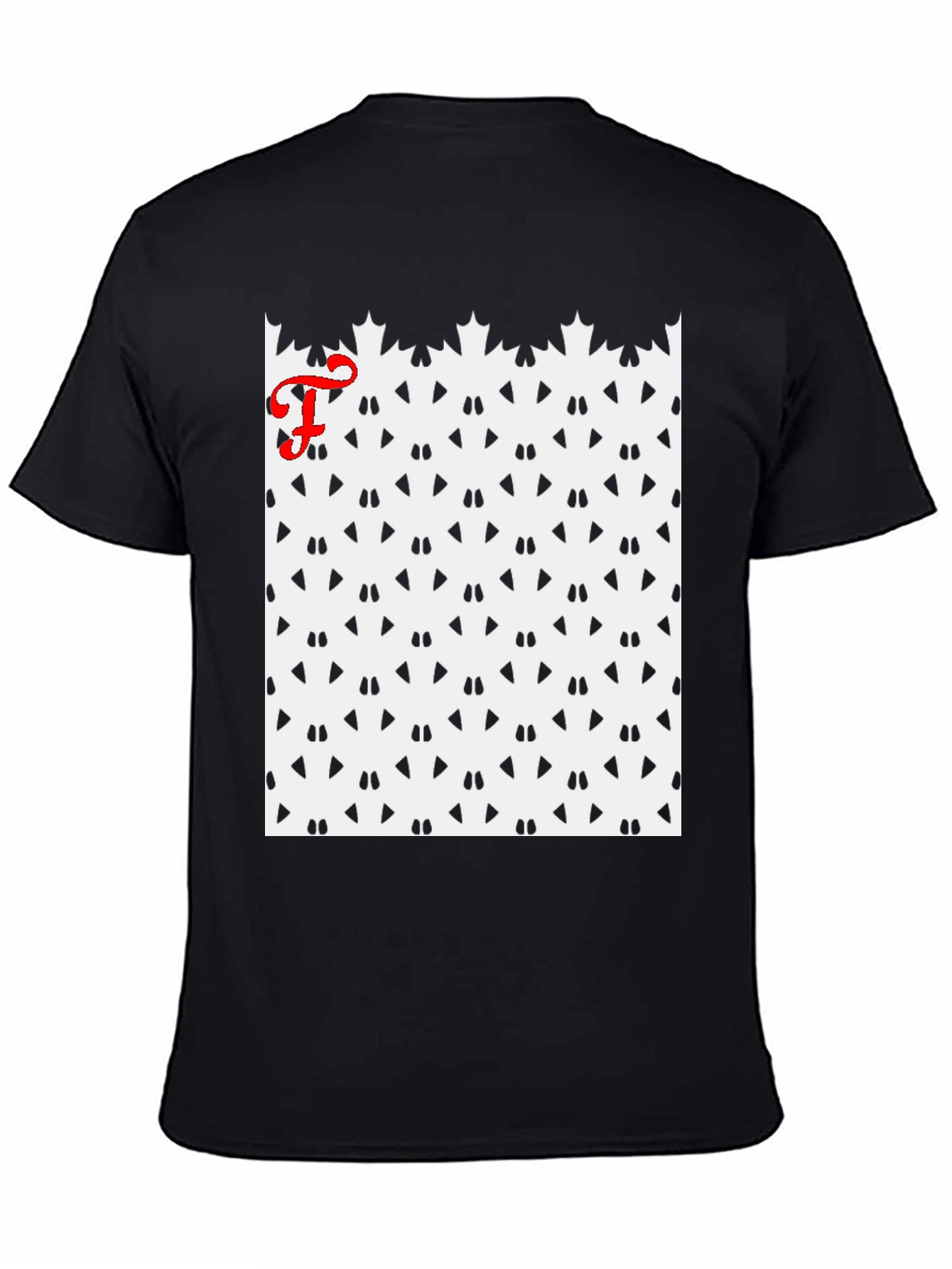 Patterned Tee with Initial