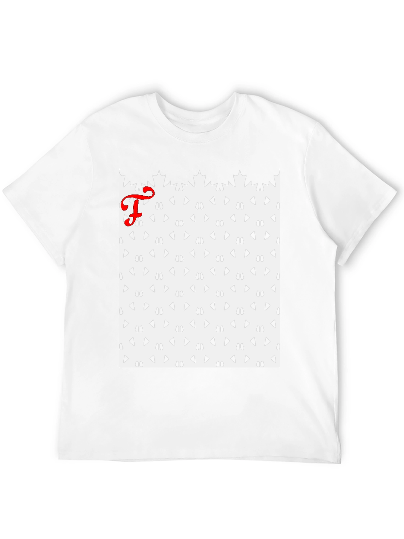 Patterned Tee with Initial
