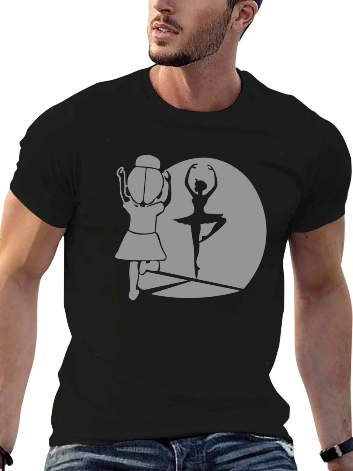 Ballerina Silhouette Graphic Tee - Dance Lover T-Shirt