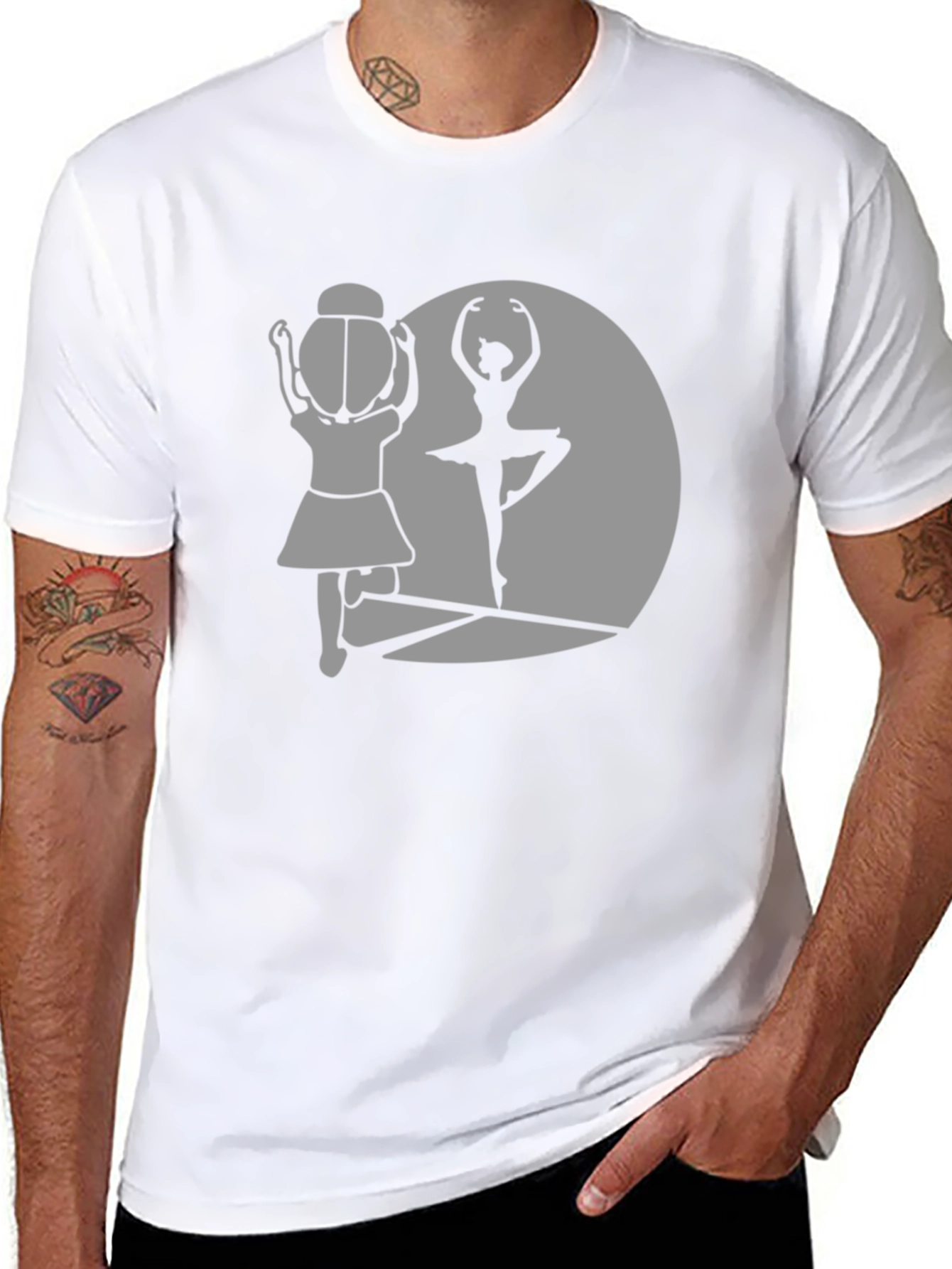 Ballerina Silhouette Graphic Tee - Dance Lover T-Shirt
