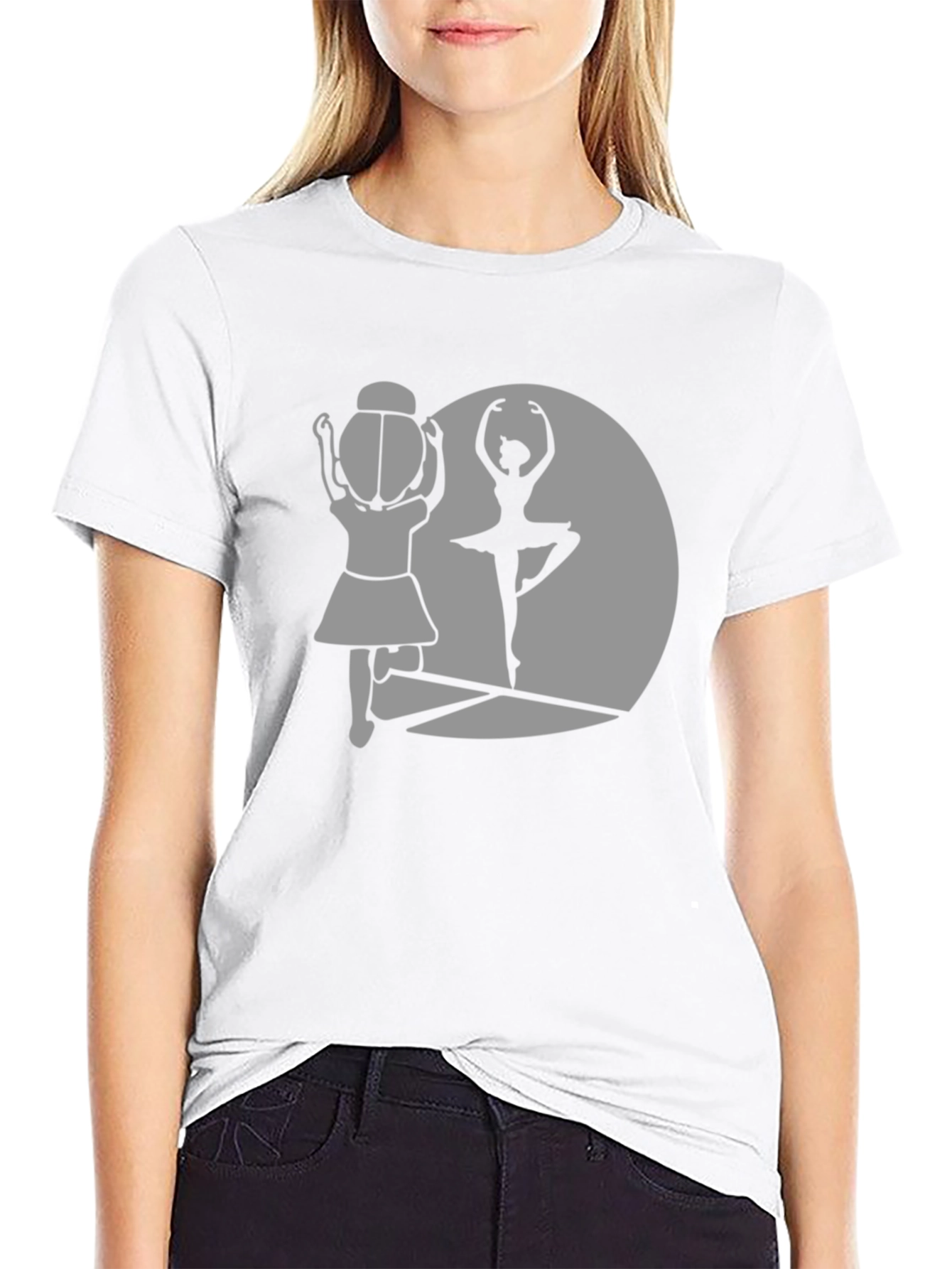 Ballerina Silhouette Graphic Tee - Dance Lover T-Shirt