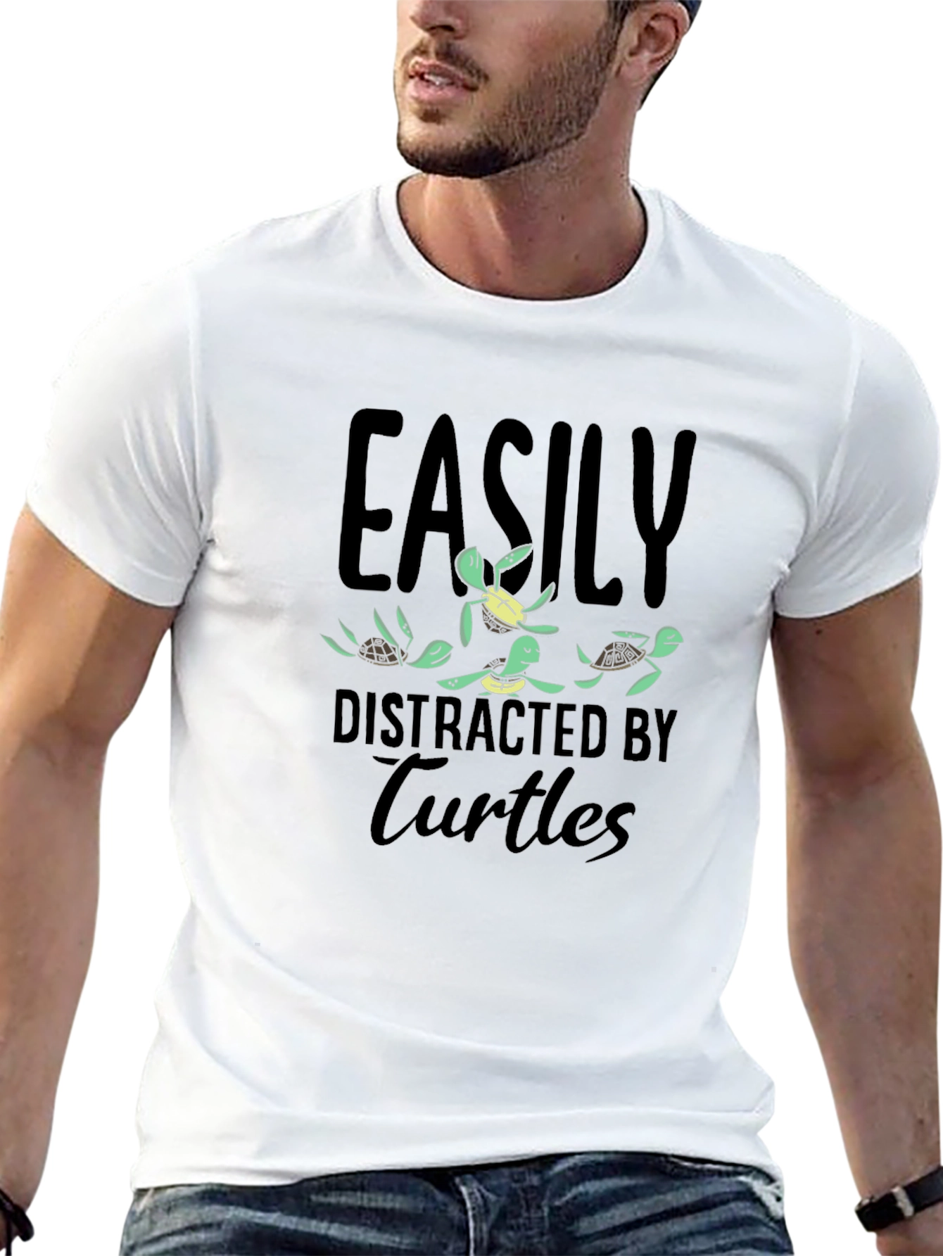 Easily Distracted by Turtles Graphic T-Shirt