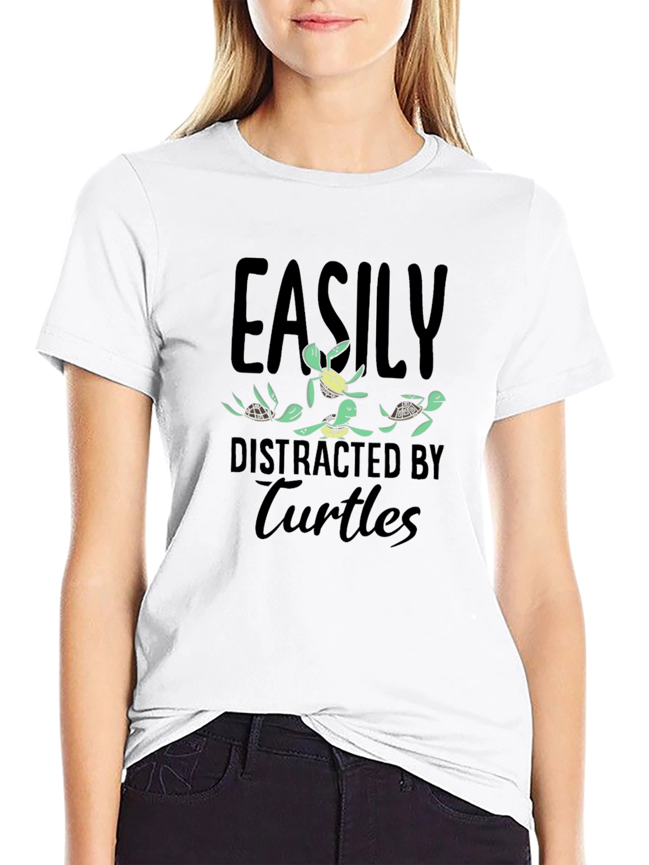 Easily Distracted by Turtles Graphic T-Shirt