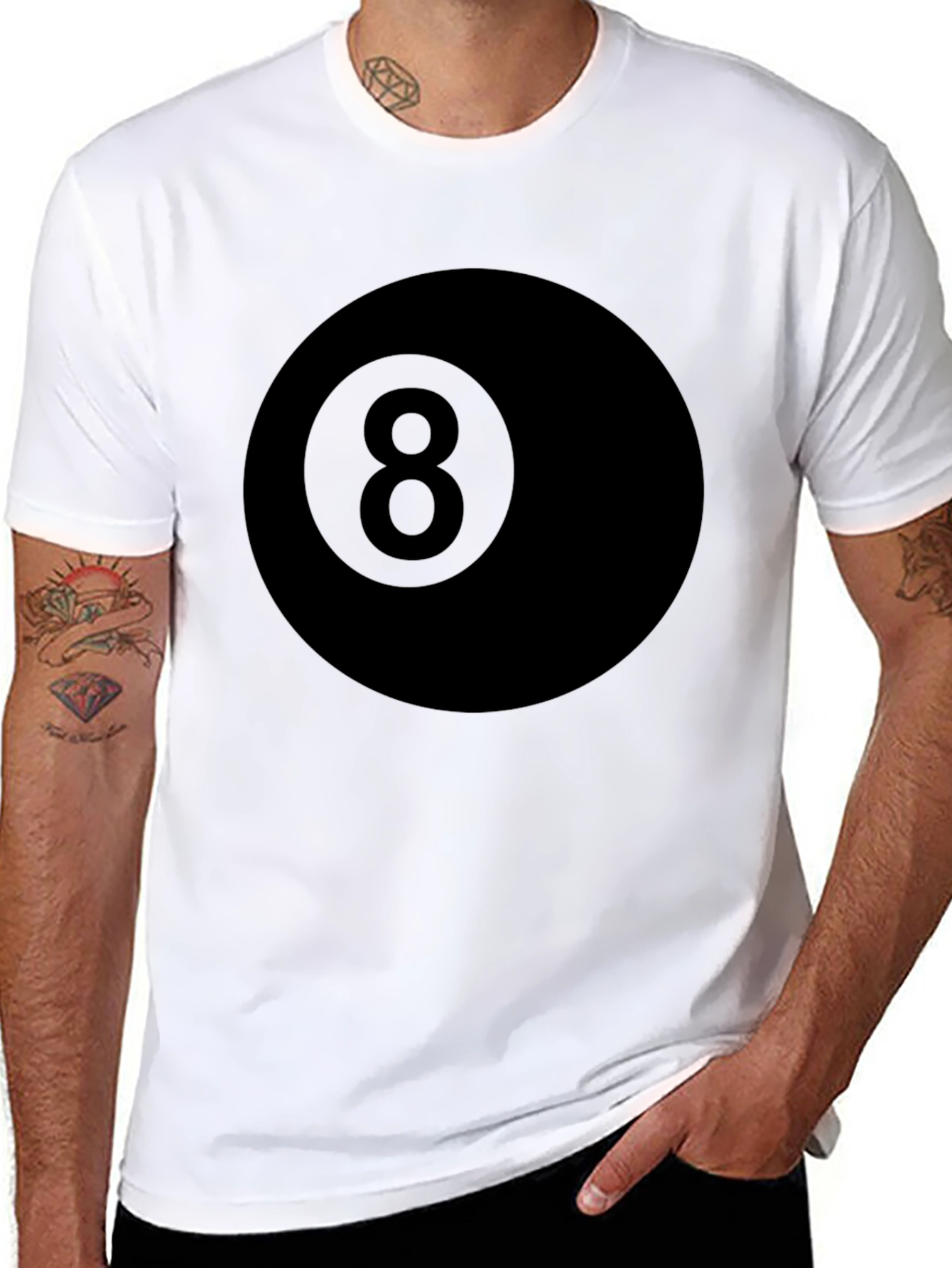 8 Ball Graphic Tee - Classic Black T-Shirt