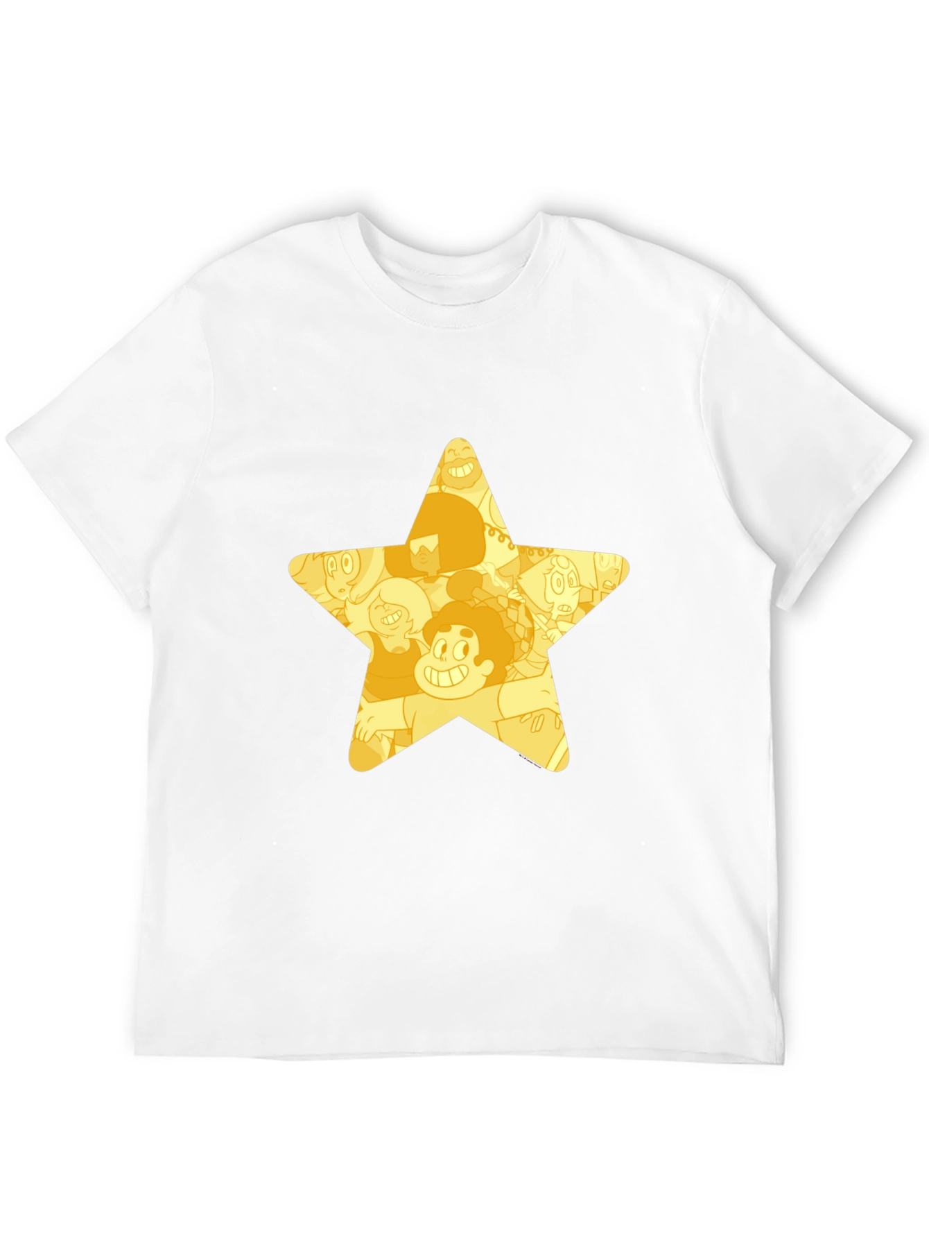 Star Cartoon Character Black T-Shirt