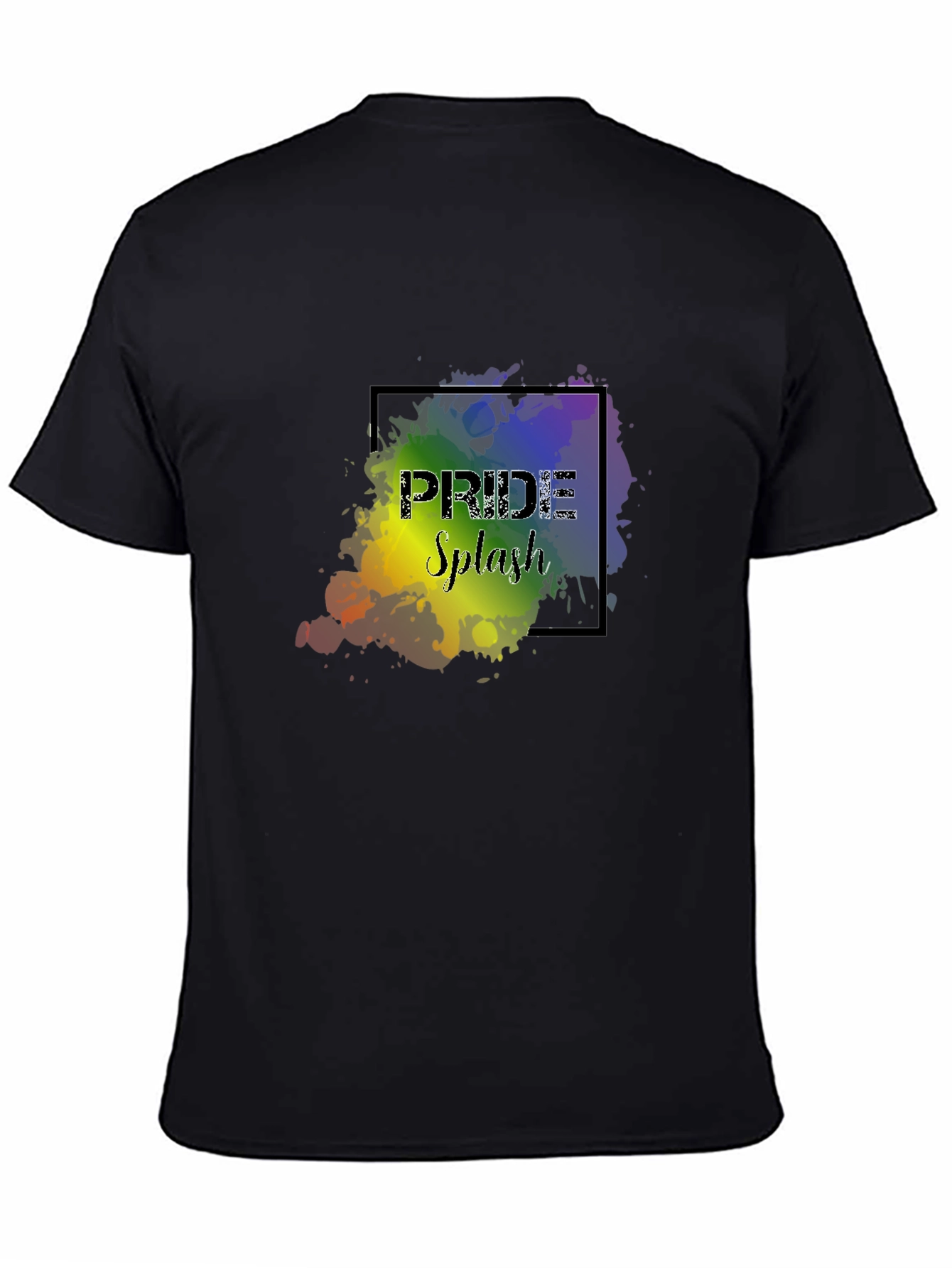 Pride Splash Graphic Black T-Shirt