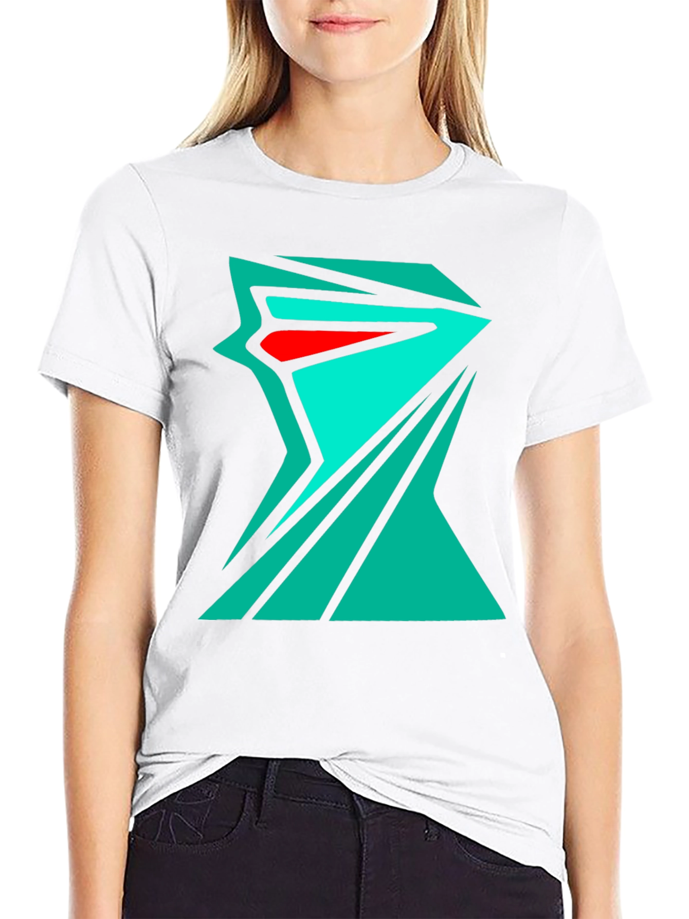 Abstract Geometric Tee - Edgy Streetwear Style